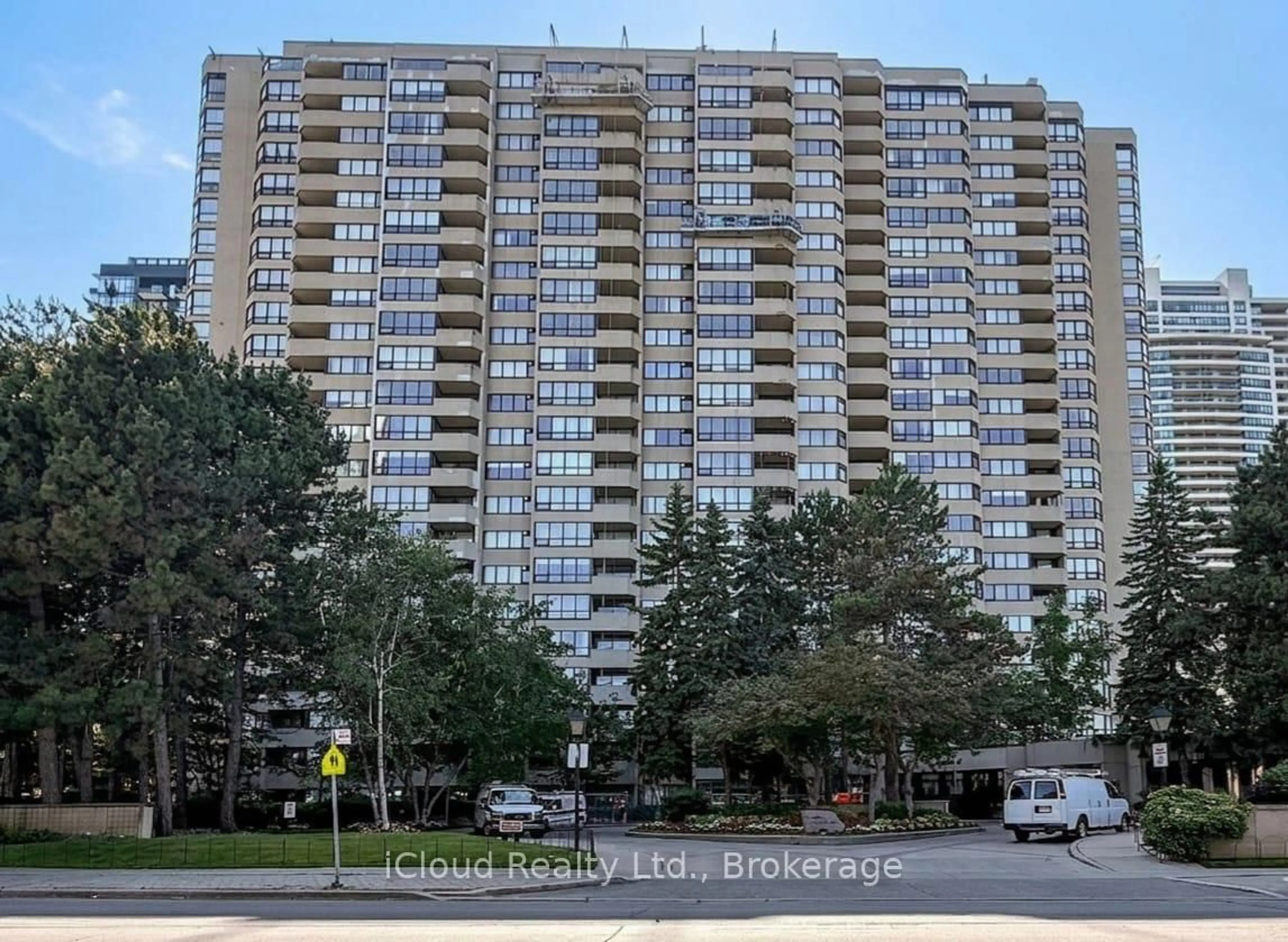 A pic from outside/outdoor area/front of a property/back of a property/a pic from drone, unknown for 65 Spring Garden Ave #1403, Toronto Ontario M2N 6H9