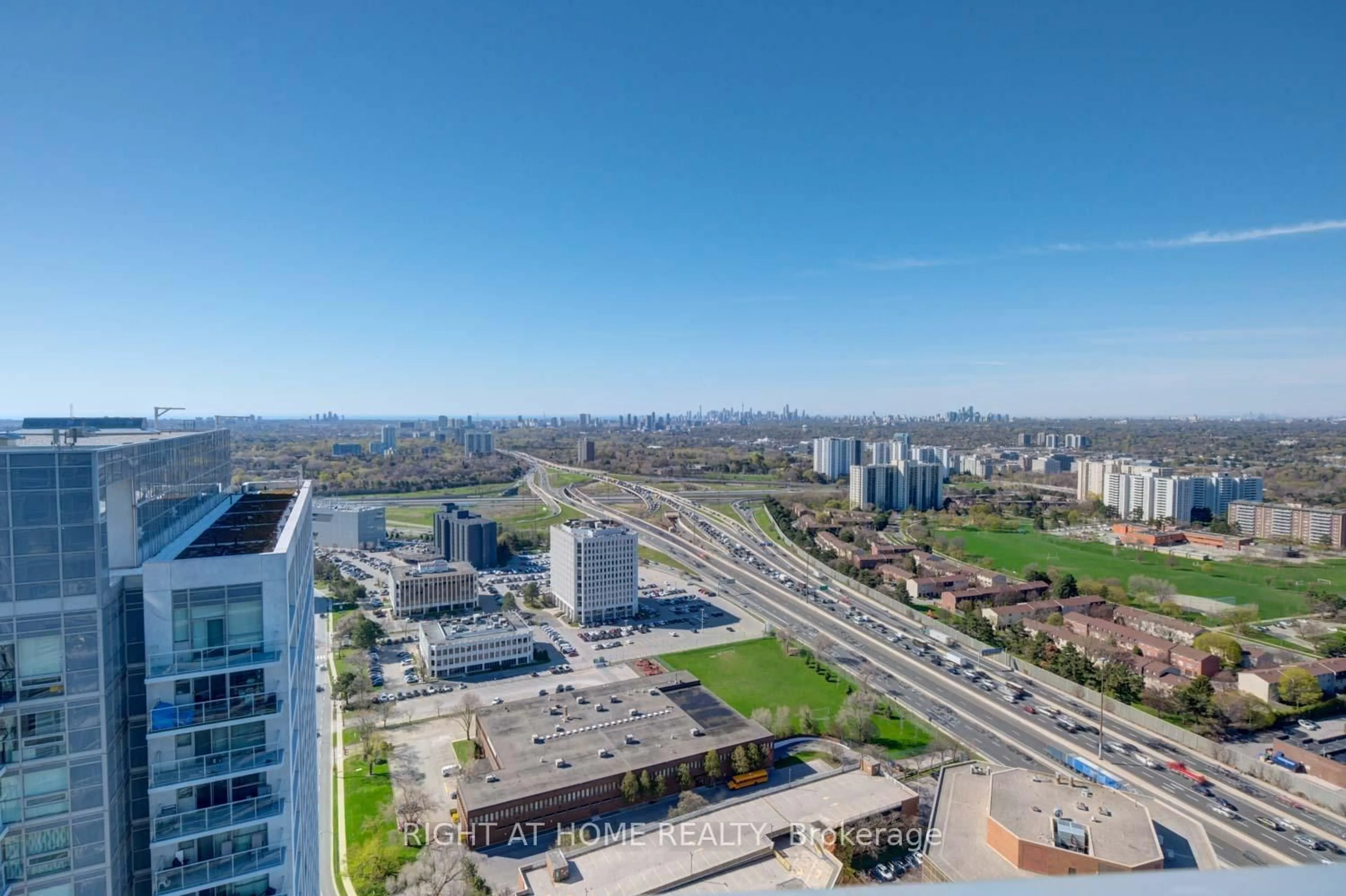 A pic from outside/outdoor area/front of a property/back of a property/a pic from drone, city buildings view from balcony for 2015 Sheppard Ave #3801, Toronto Ontario M2J 0B3