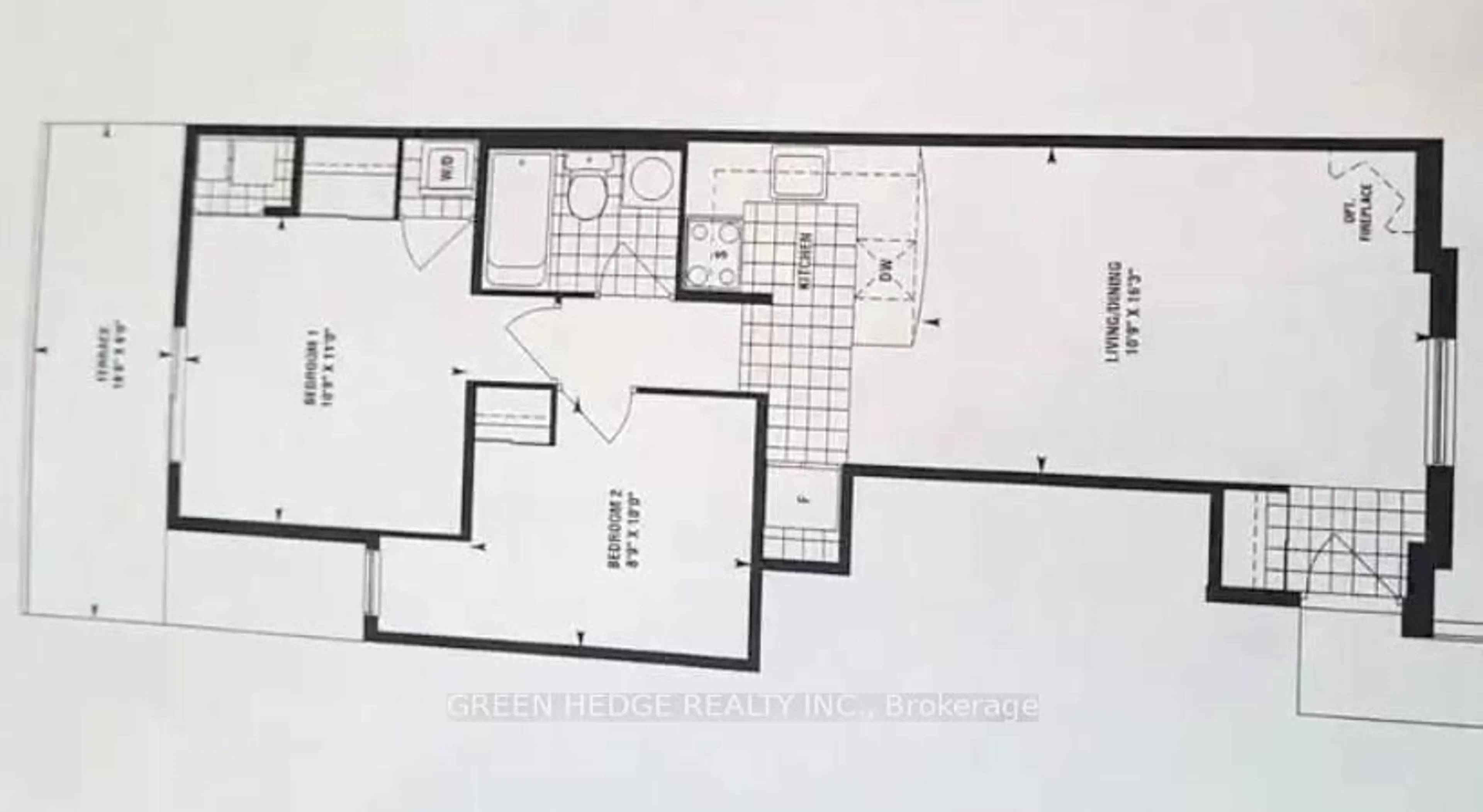 Floor plan for 26 Douro St #320, Toronto Ontario M6K 3M4