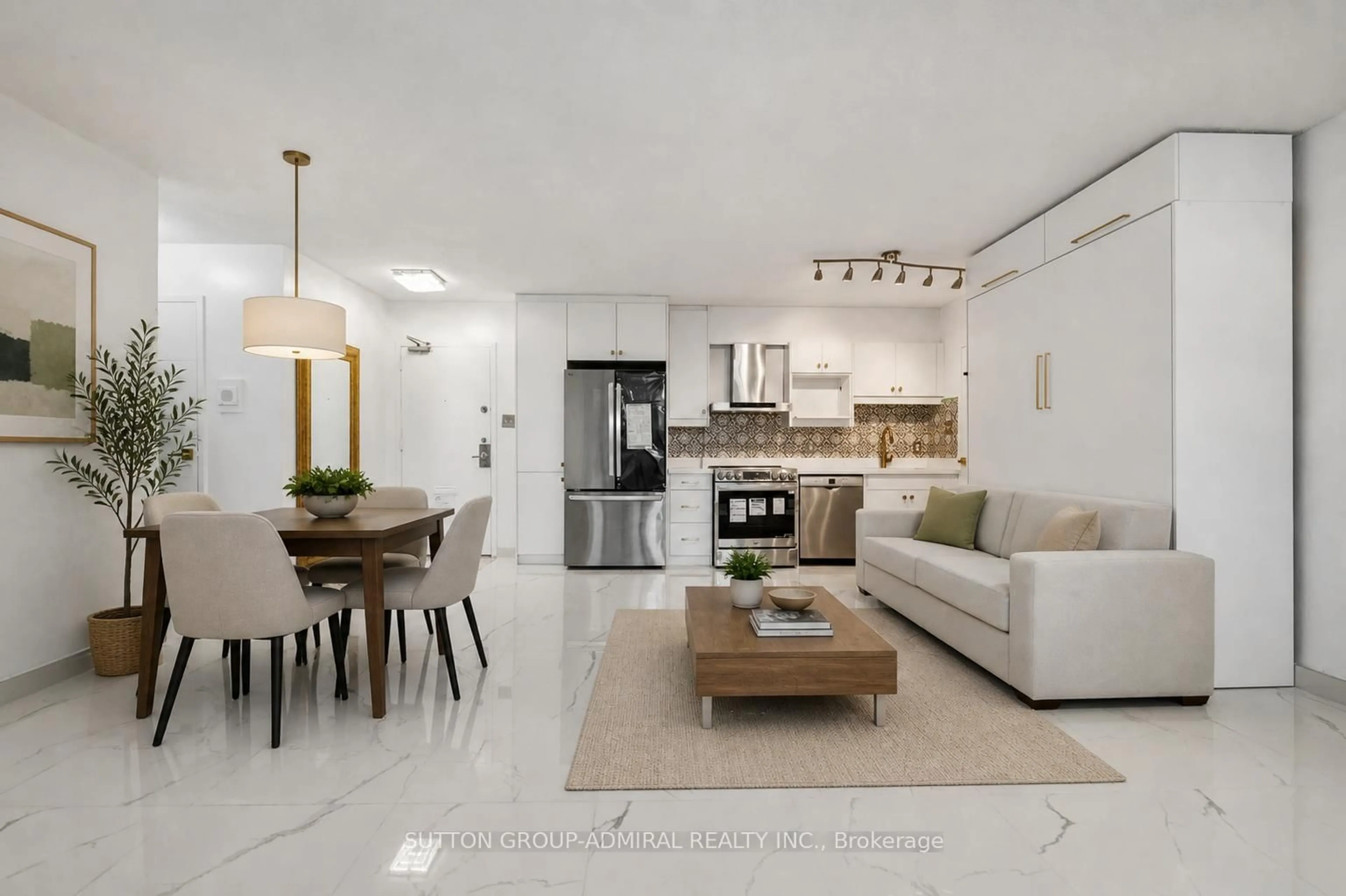 Living room with furniture, ceramic/tile floor for 5 Parkway Forest Dr #G8, Toronto Ontario M2J 1L2