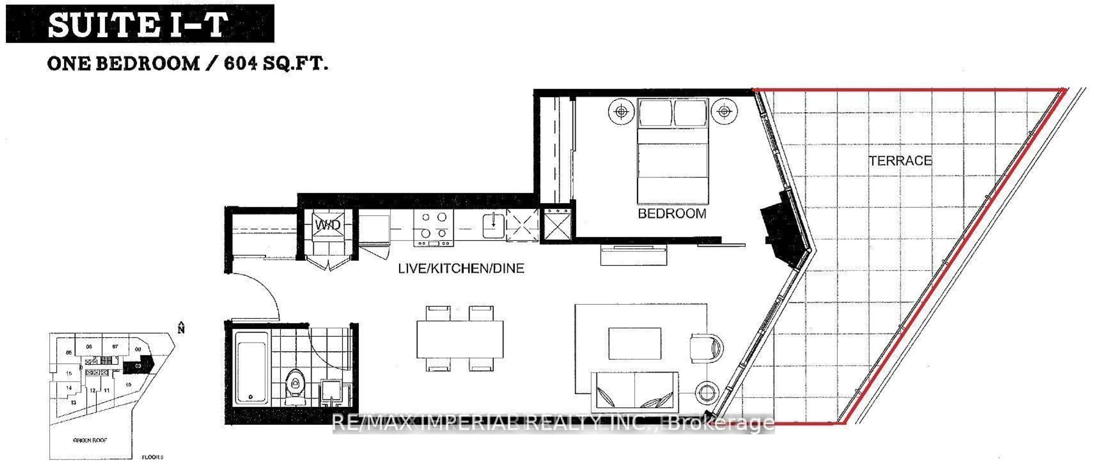 Floor plan for 30 Ordnance St #509, Toronto Ontario M6K 0C8