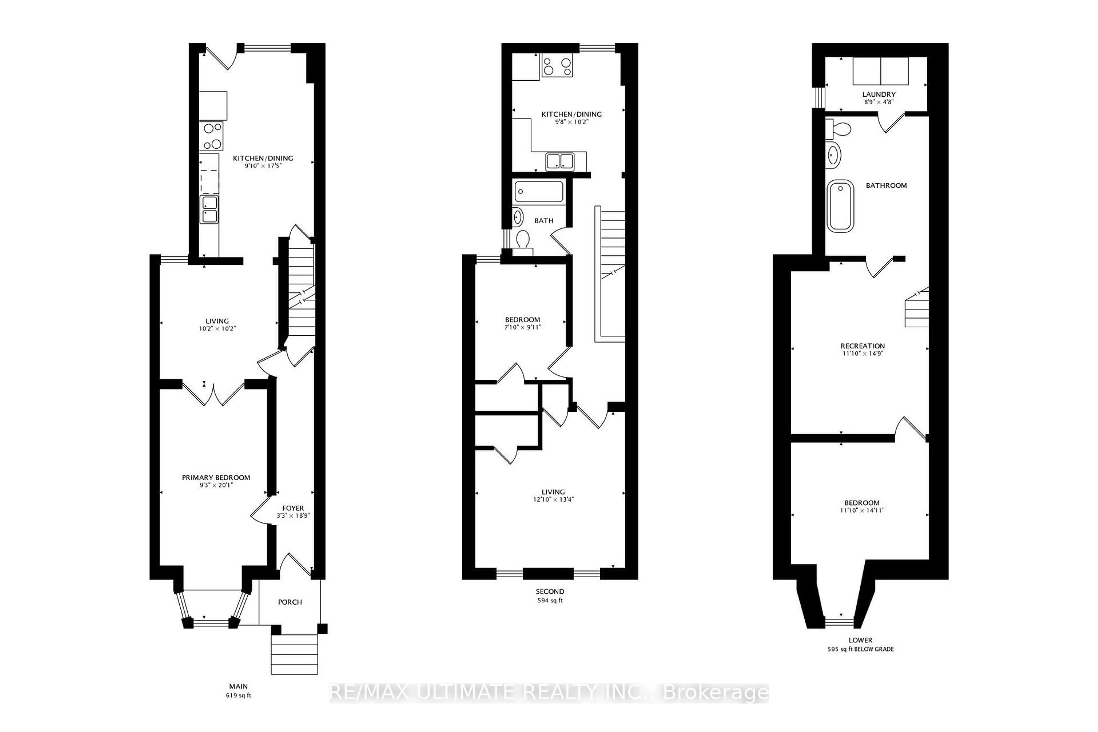 Floor plan for 35 Manning Ave, Toronto Ontario M6J 2K3