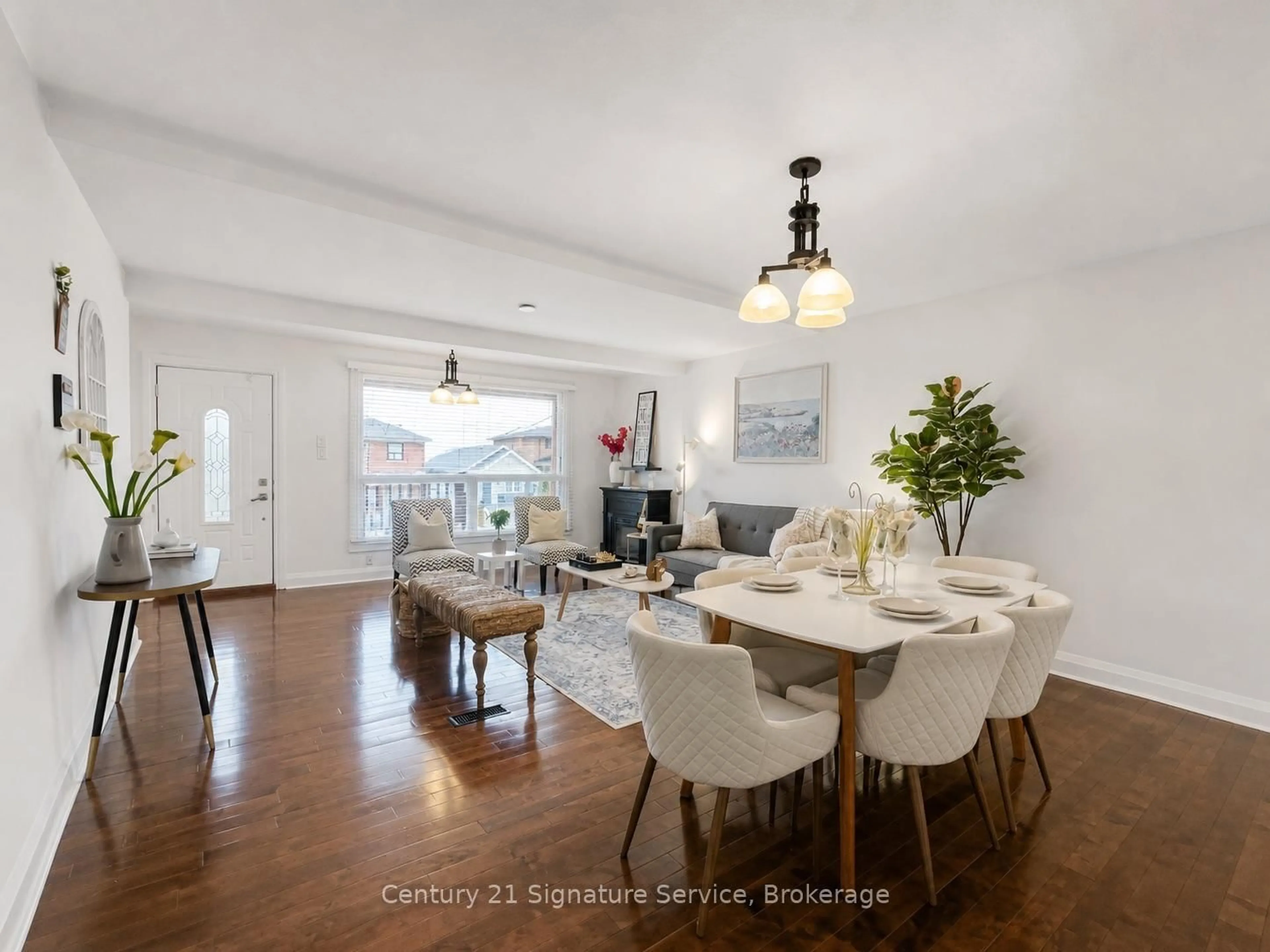 Dining room, wood/laminate floor for 527 Westmount Ave, Toronto Ontario M6E 3N6