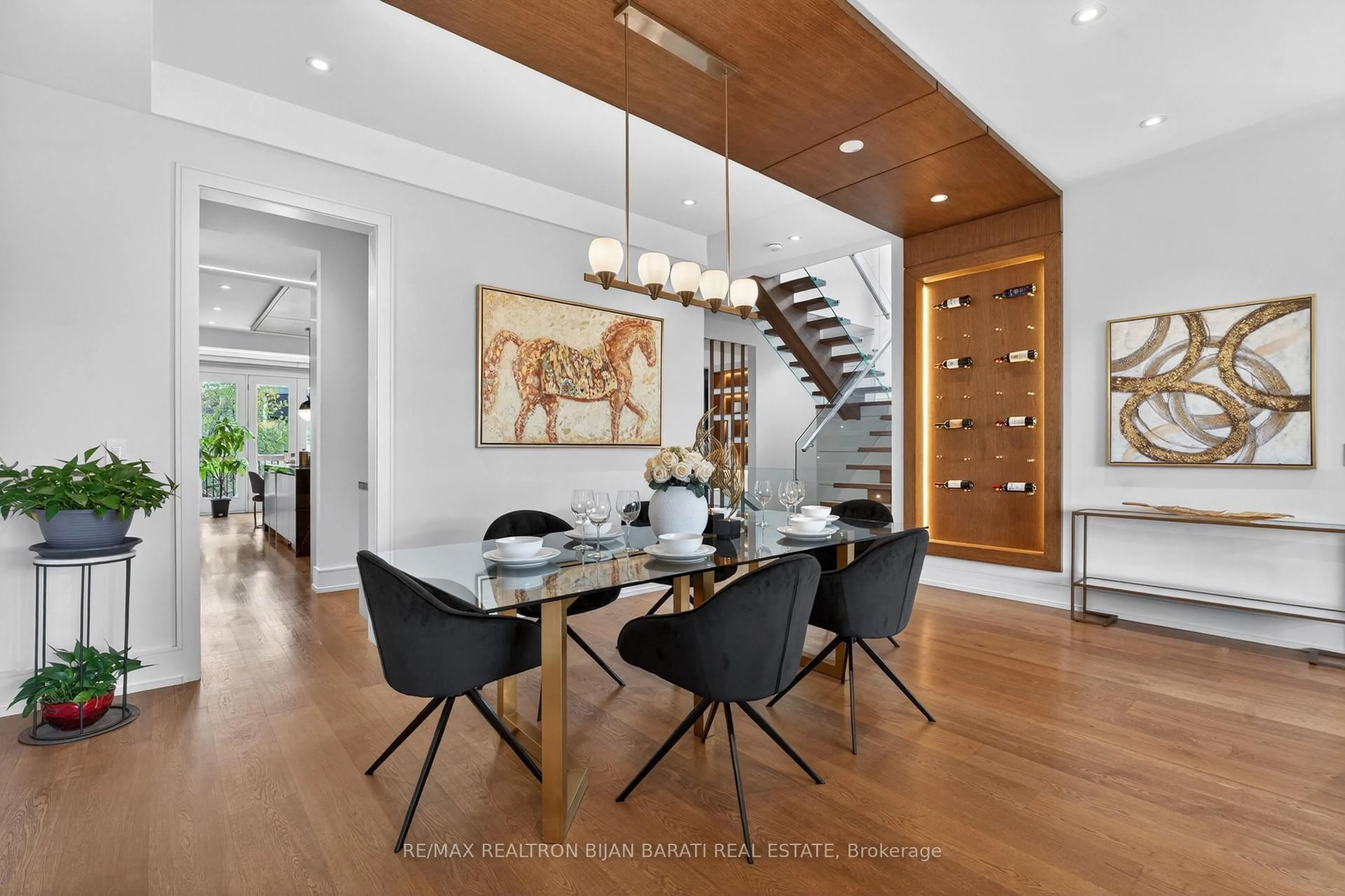 Dining room, wood/laminate floor for 23 Terrace Ave, Toronto Ontario M2R 1E8