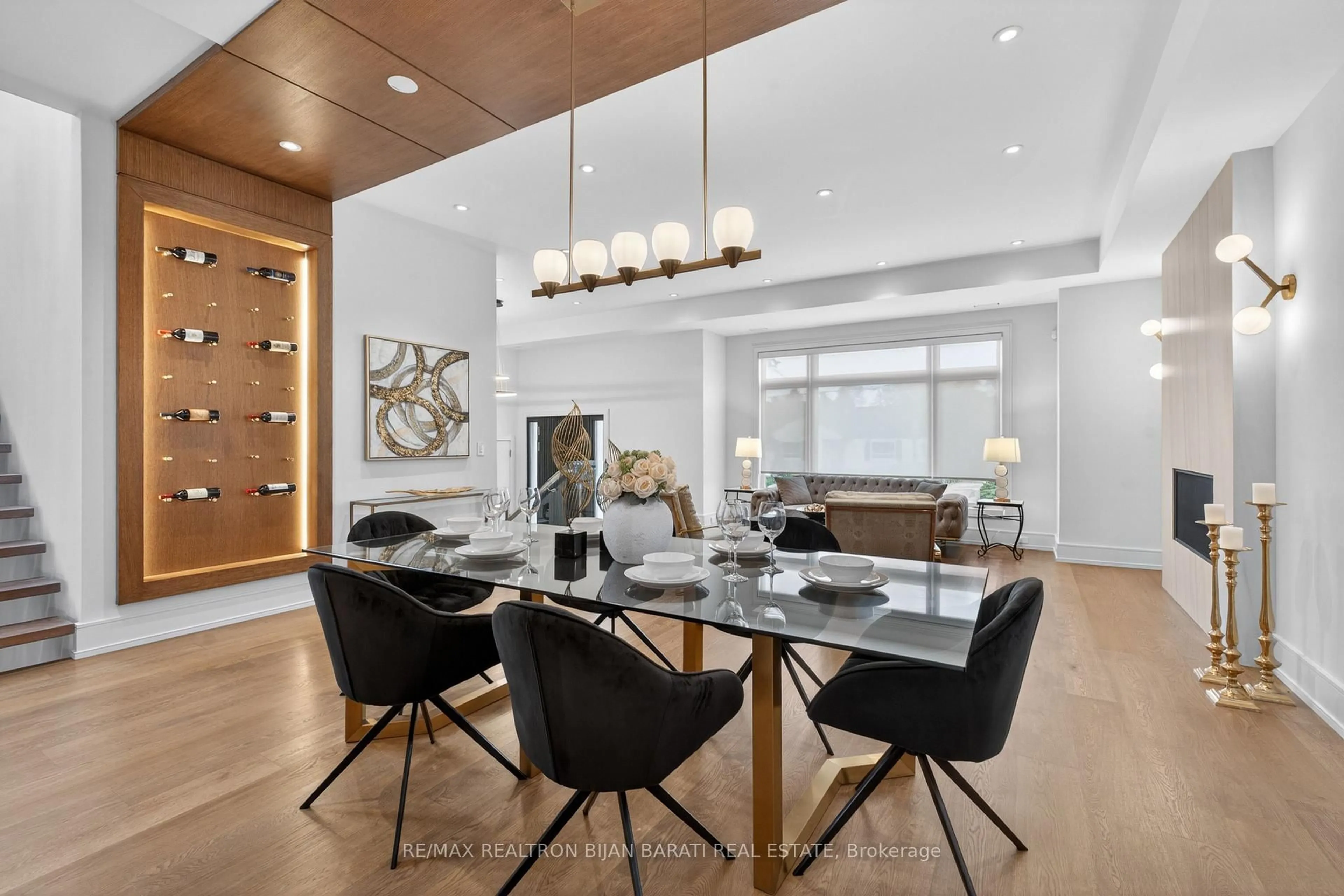 Dining room, wood/laminate floor for 23 Terrace Ave, Toronto Ontario M2R 1E8