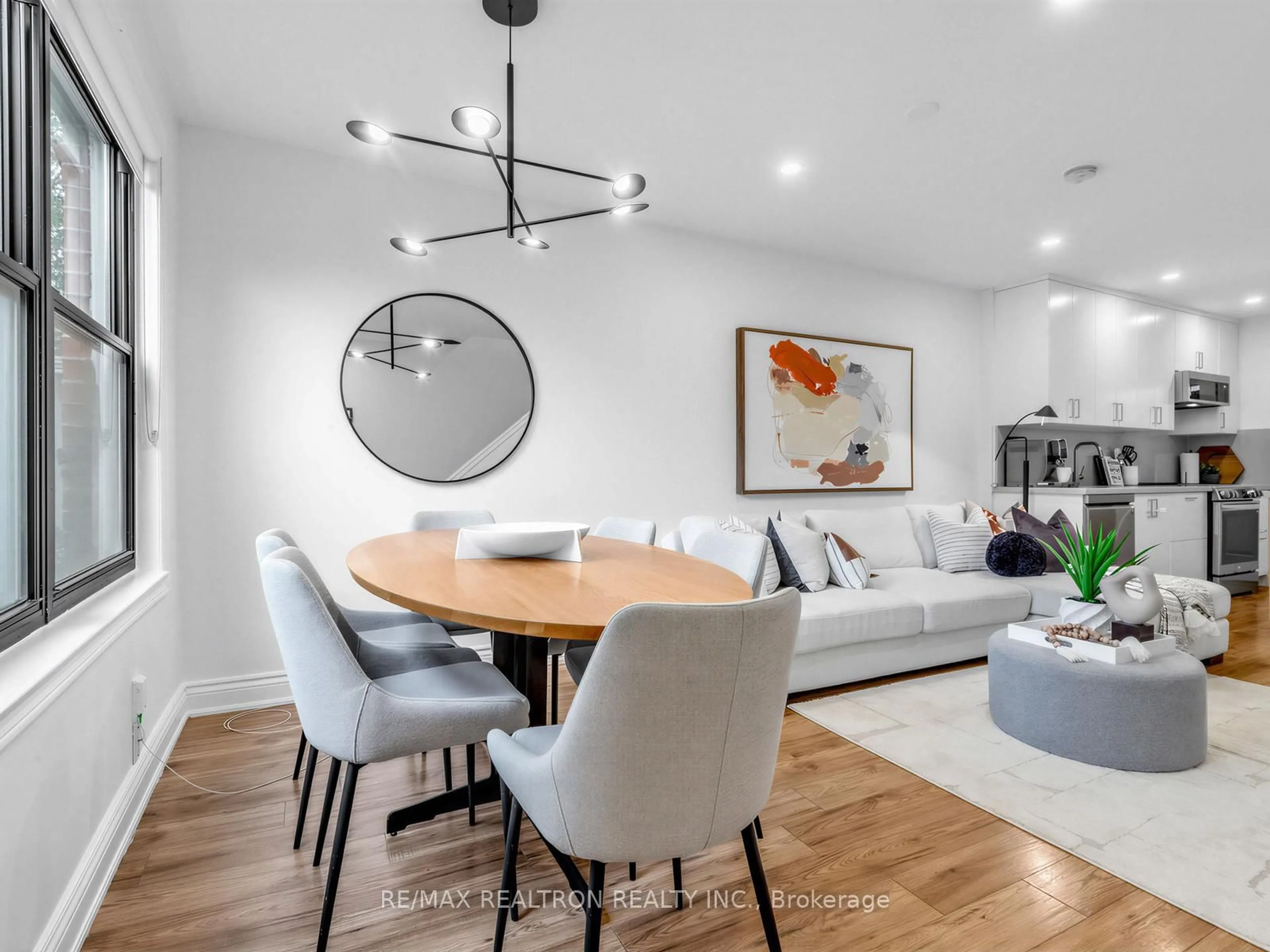 Dining room, wood/laminate floor for 8 Khedive Ave, Toronto Ontario M6A 2G2