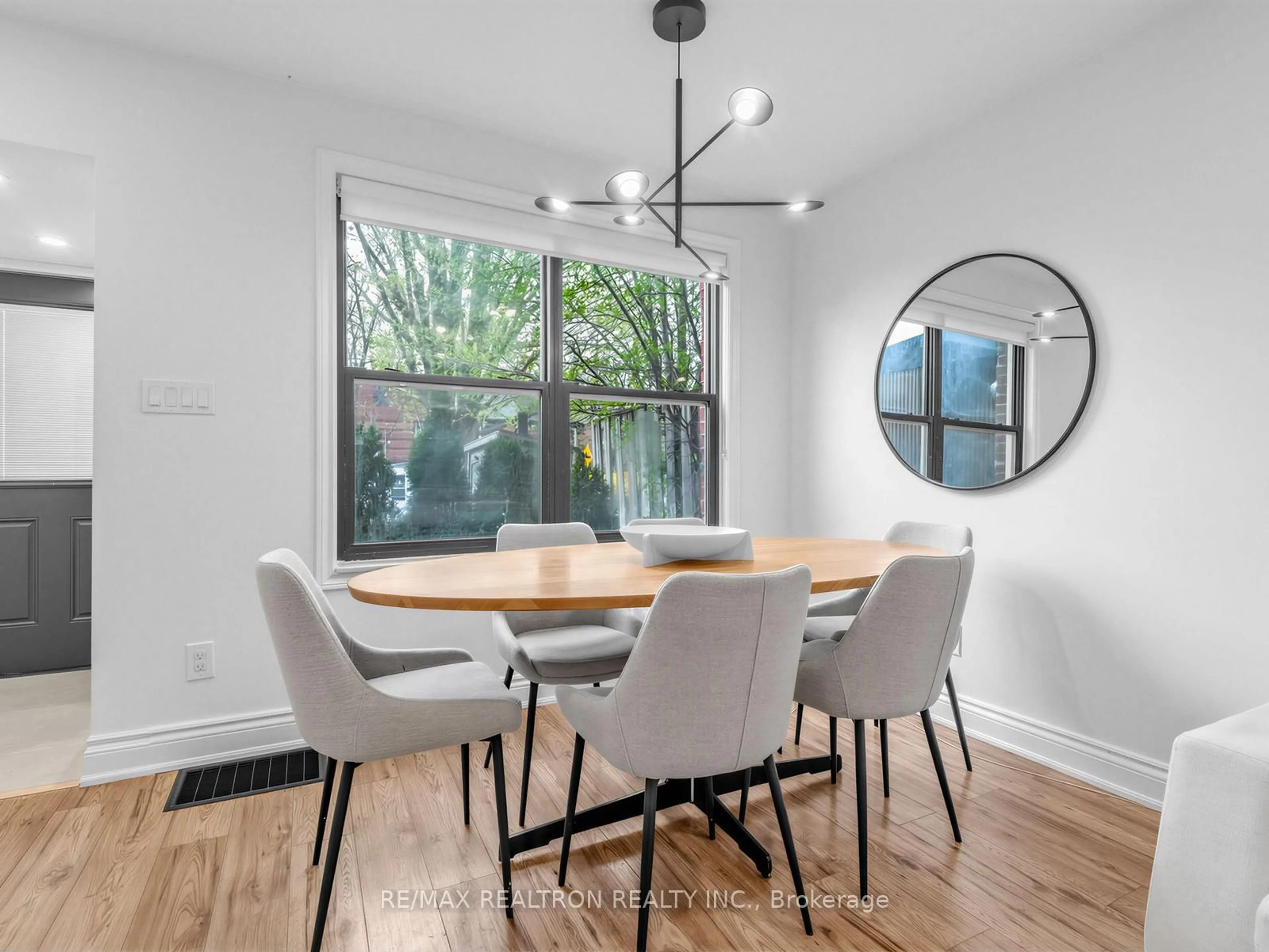 Dining room, wood/laminate floor for 8 Khedive Ave, Toronto Ontario M6A 2G2