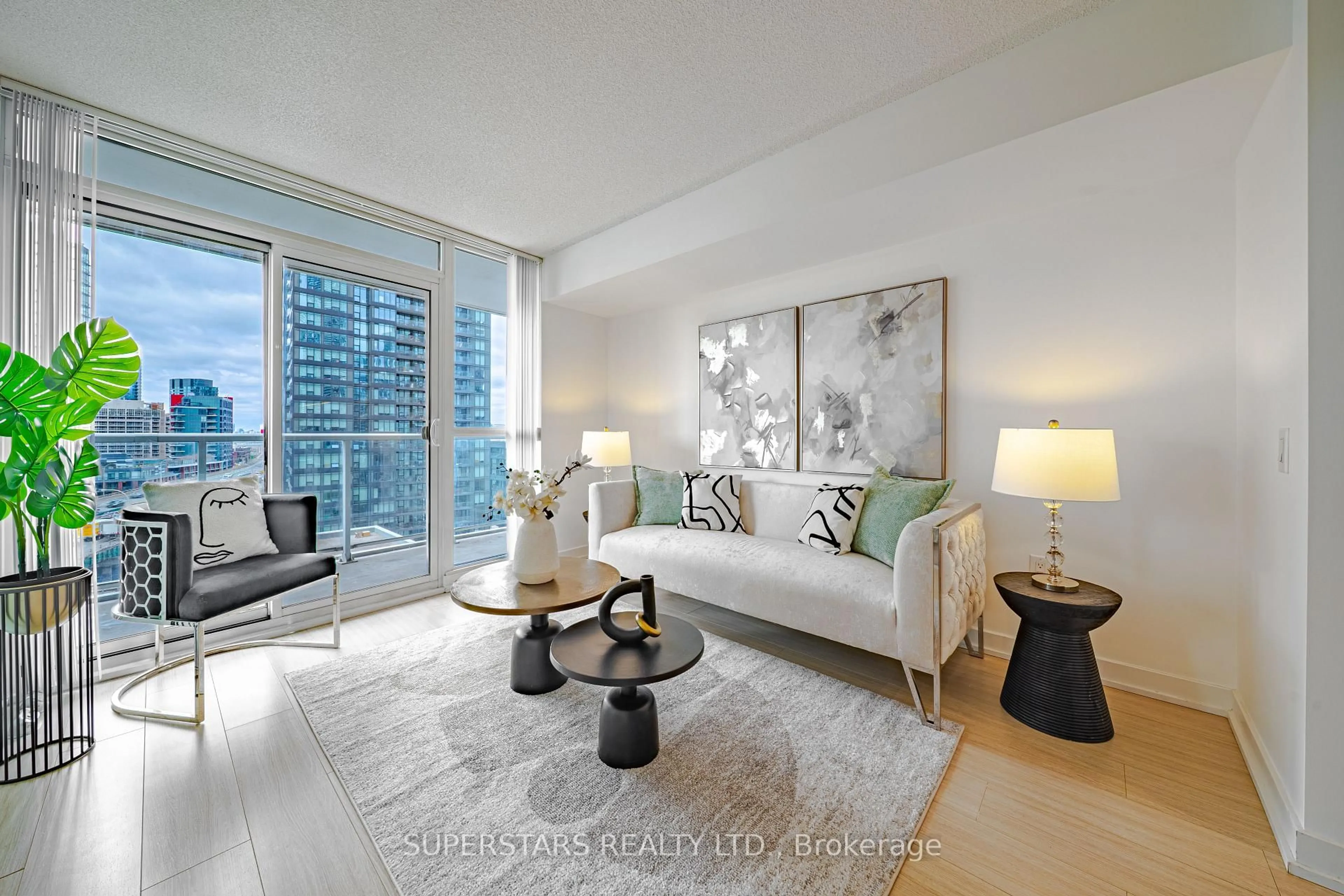 Living room with furniture, unknown for 75 Queens Wharf Rd #1211, Toronto Ontario M5V 0J8