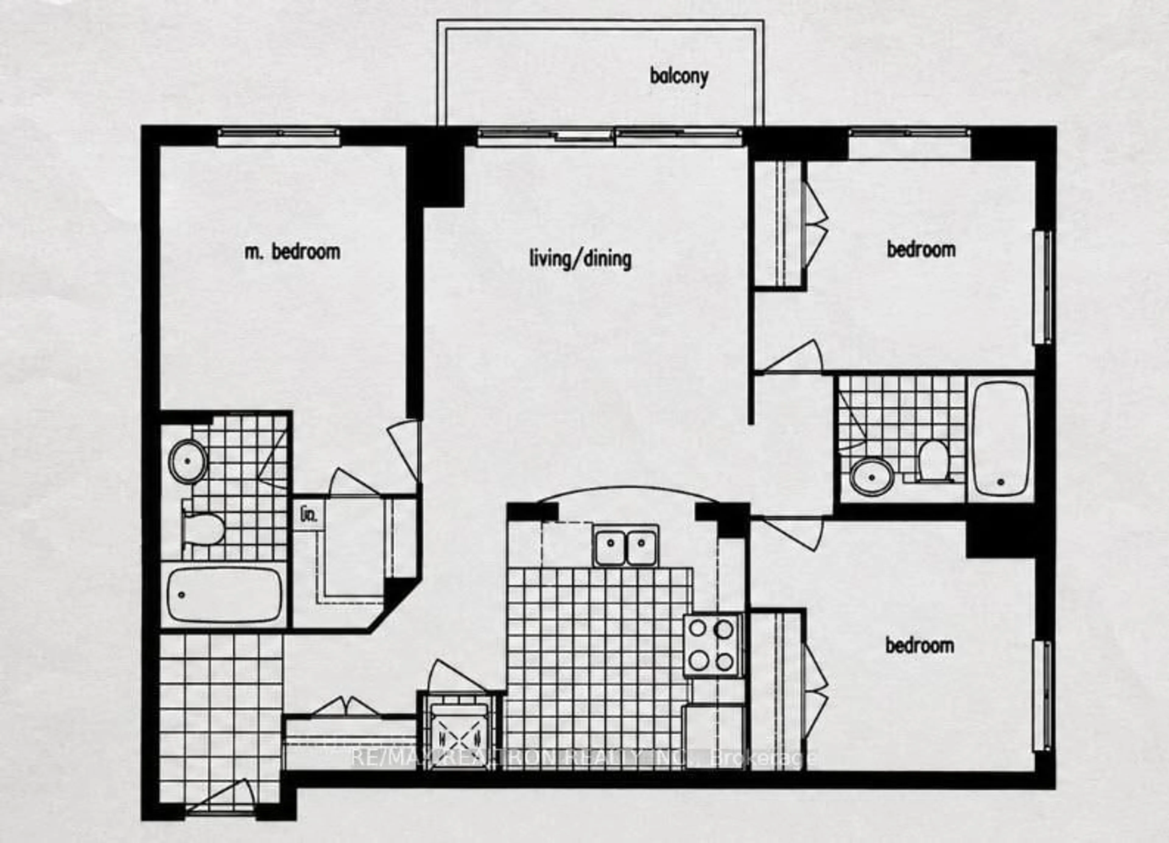 Floor plan for 188 Doris Ave #803, Toronto Ontario M2N 6Z5