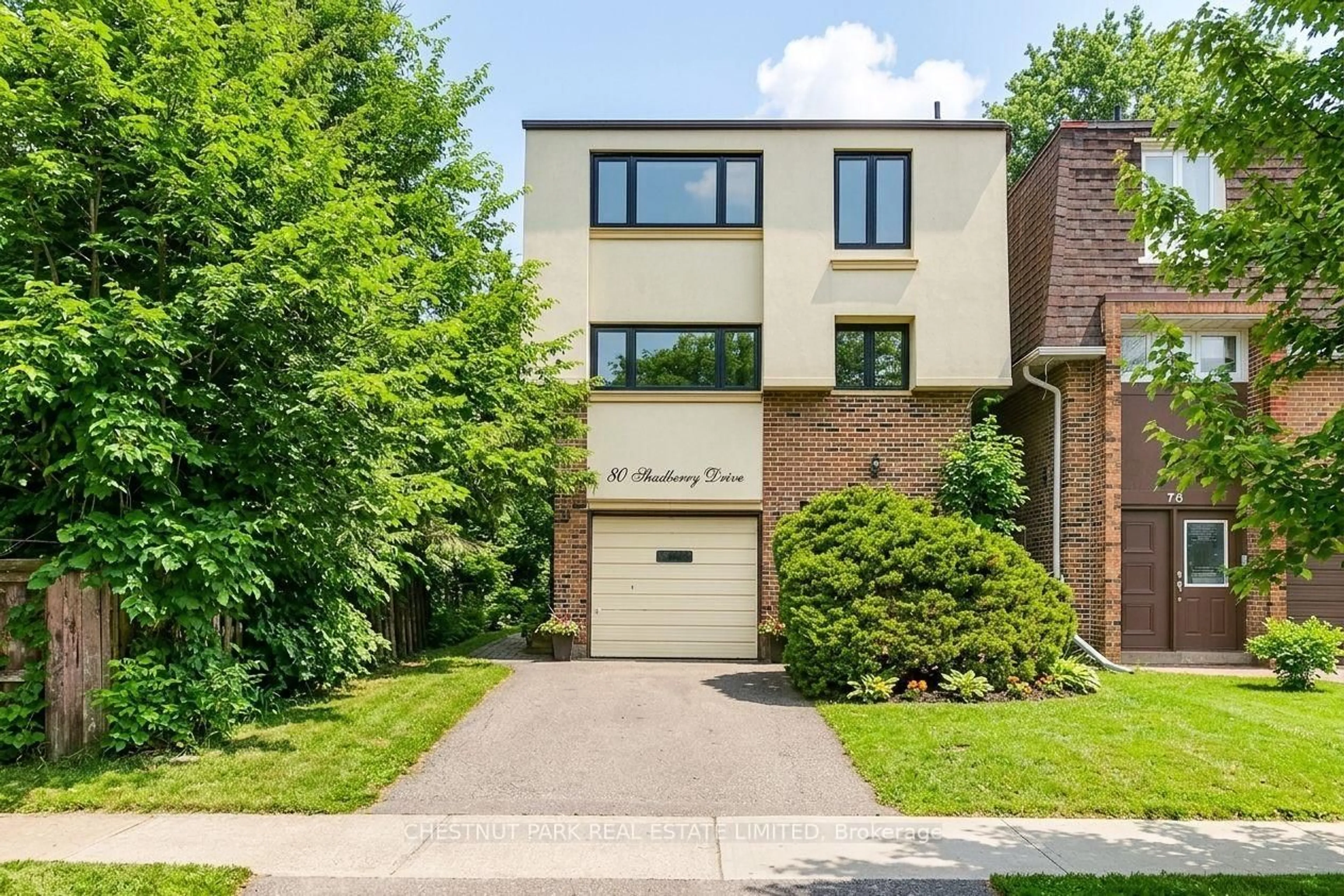 Home with brick exterior material, street for 80 Shadberry Dr, Toronto Ontario M2H 3C8