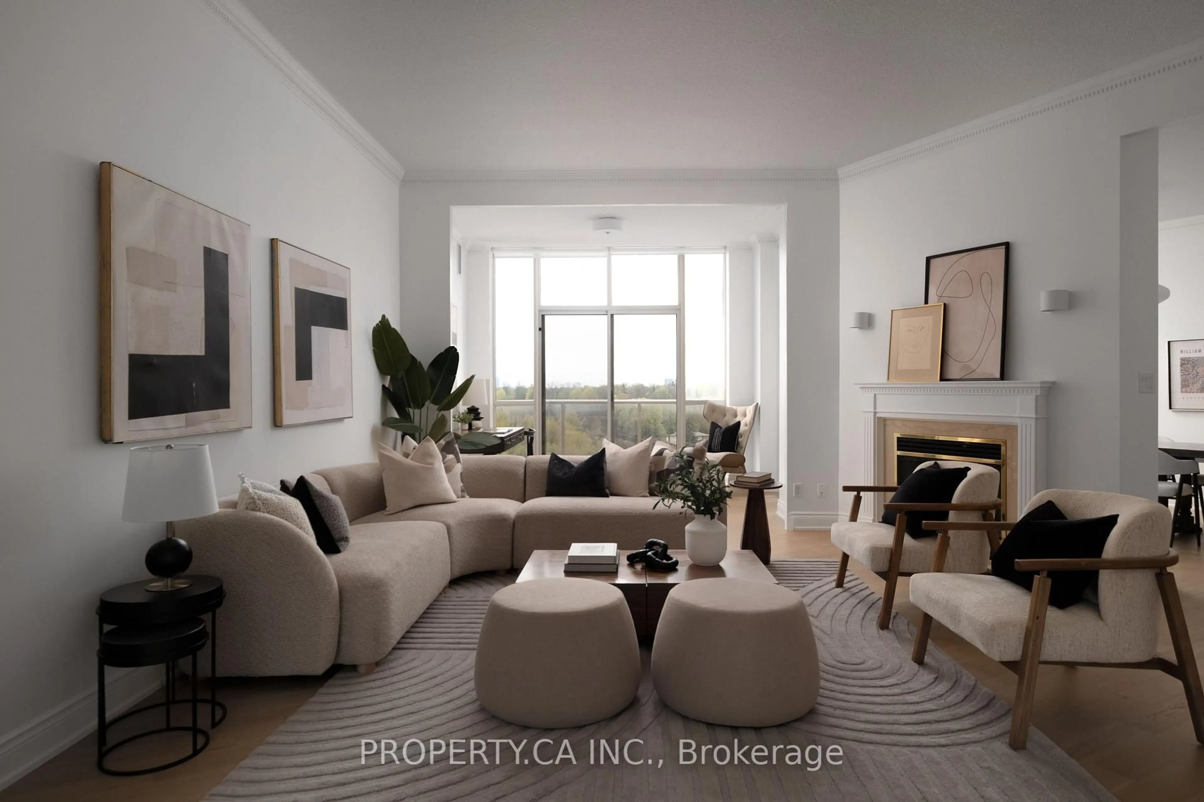 Living room with furniture, unknown for 3181 Bayview Ave #PH 11, Toronto Ontario M2K 2Y2