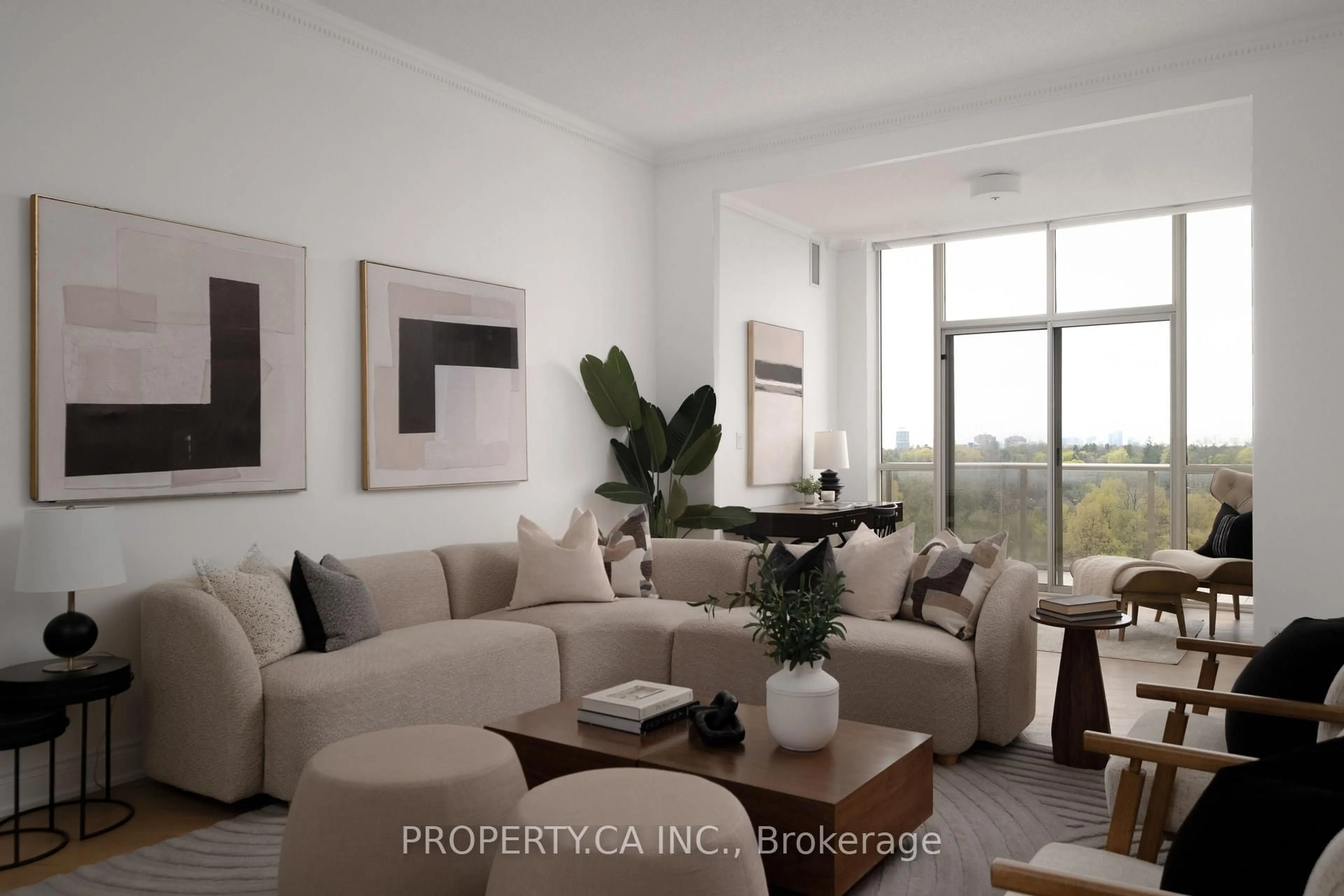 Living room with furniture, unknown for 3181 Bayview Ave #PH 11, Toronto Ontario M2K 2Y2