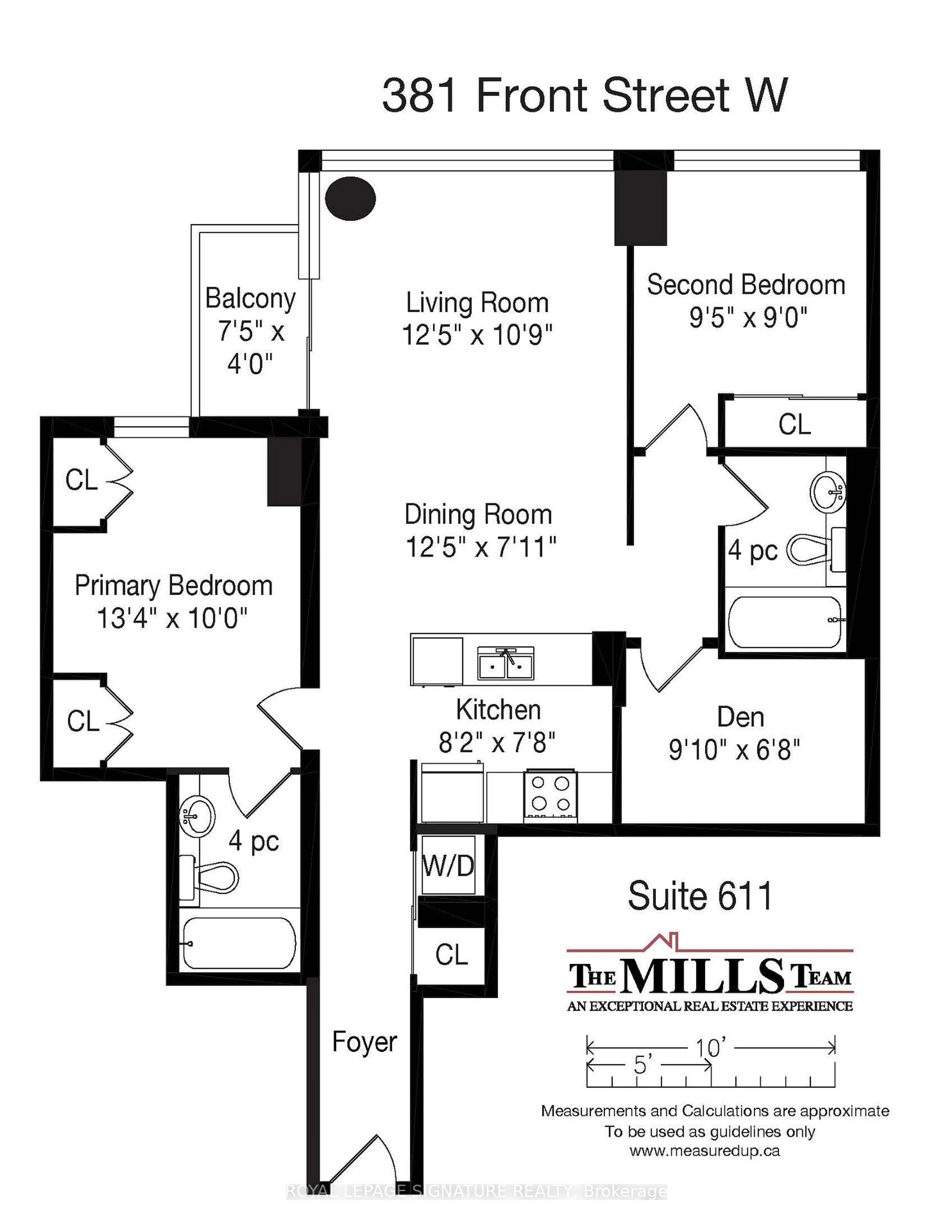 Floor plan for 381 Front St #611, Toronto Ontario M5V 3R8