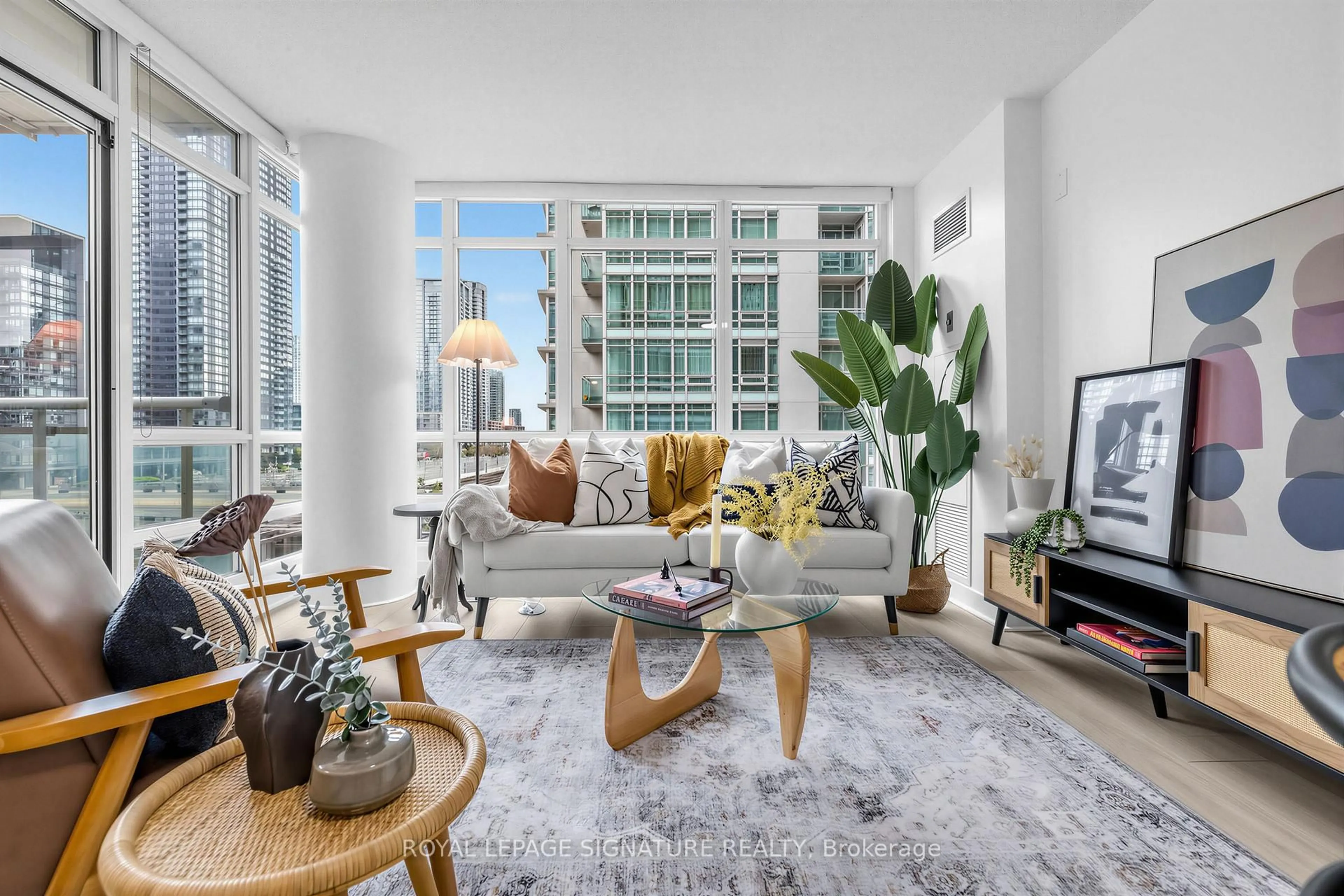 Living room with furniture, unknown for 381 Front St #611, Toronto Ontario M5V 3R8