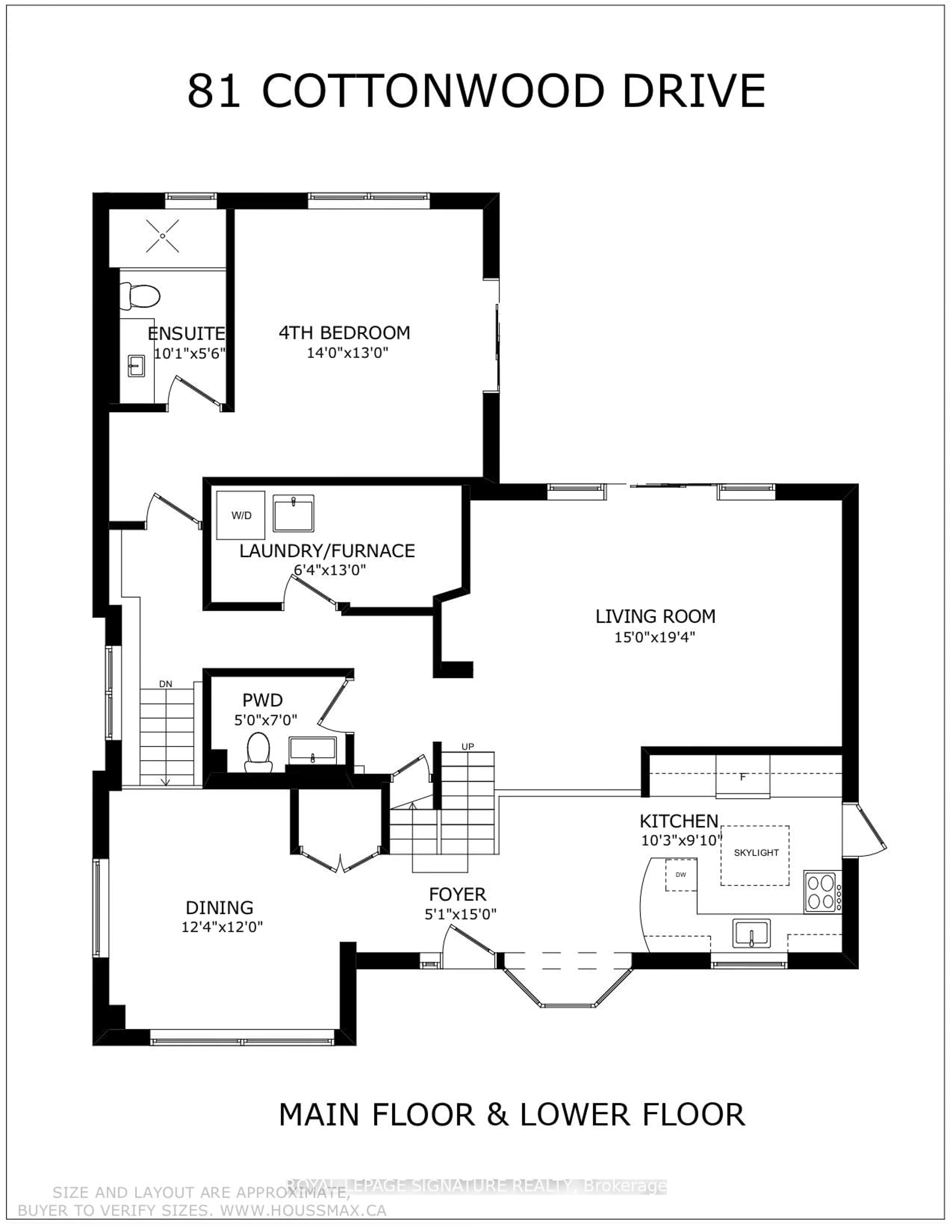 Floor plan for 81 Cottonwood Dr, Toronto Ontario M3C 2B3