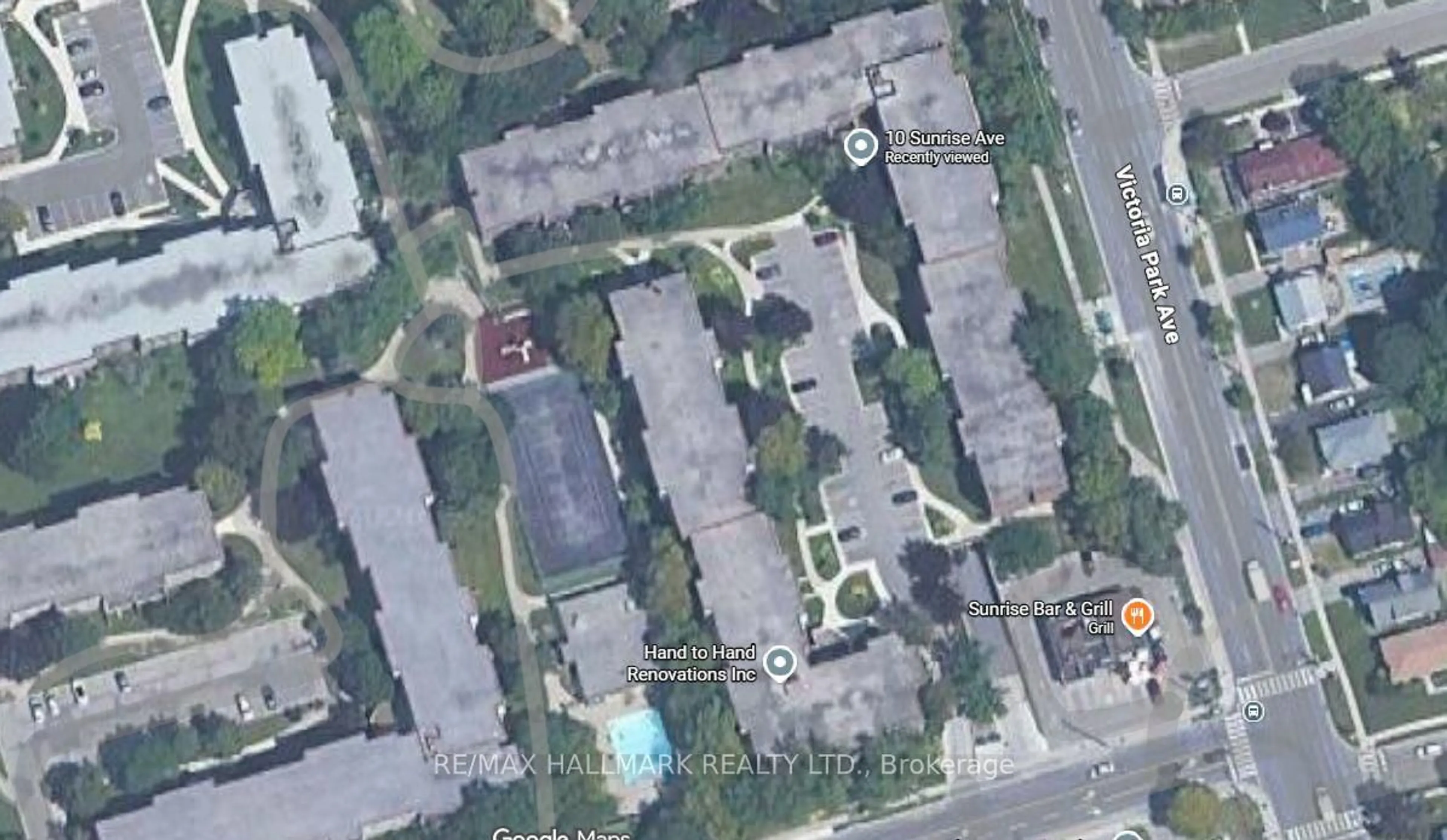 A pic from outside/outdoor area/front of a property/back of a property/a pic from drone, street for 10 Sunrise Ave #212, Toronto Ontario M4A 2R1
