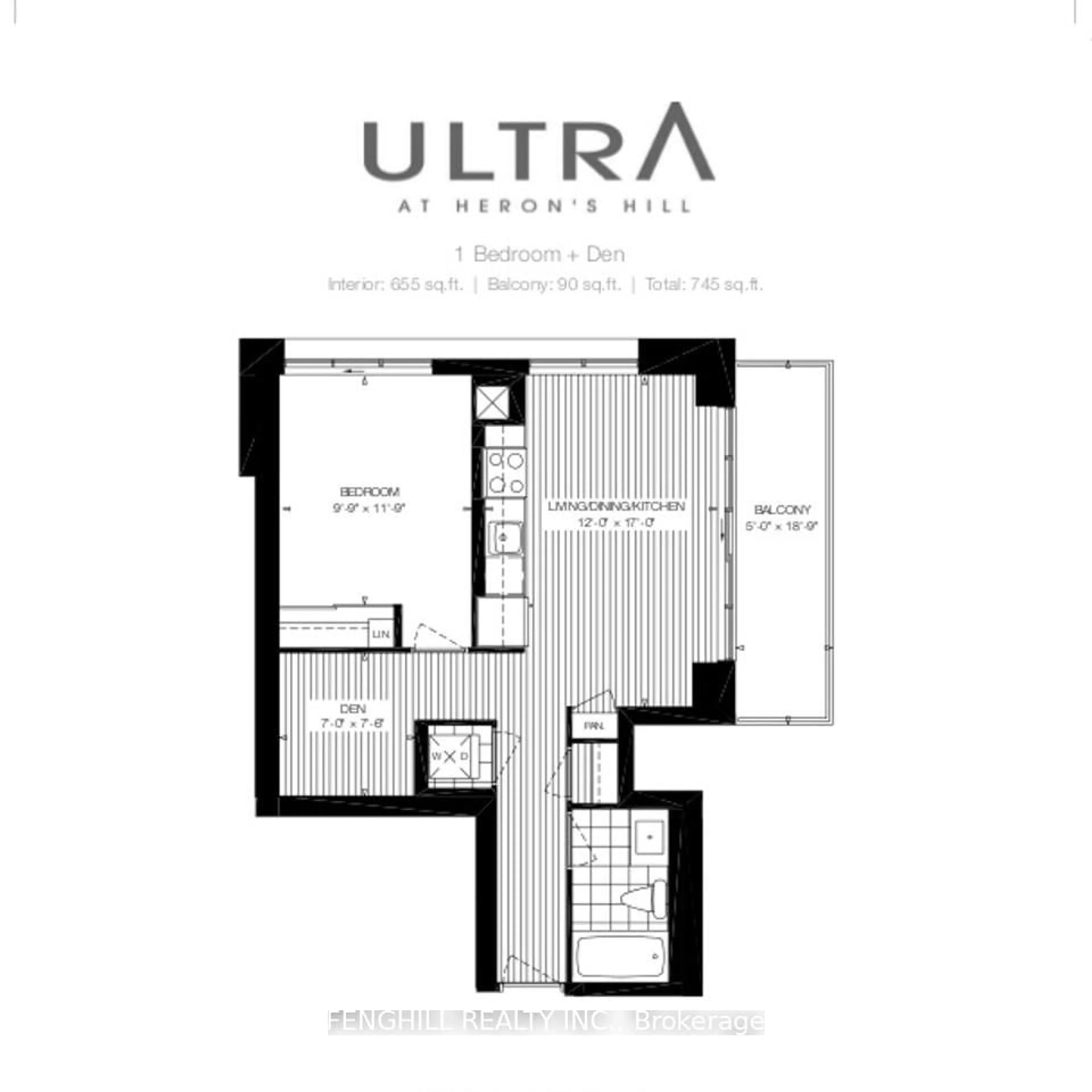 Floor plan for 2015 Sheppard Ave #909, Toronto Ontario M2J 0B3