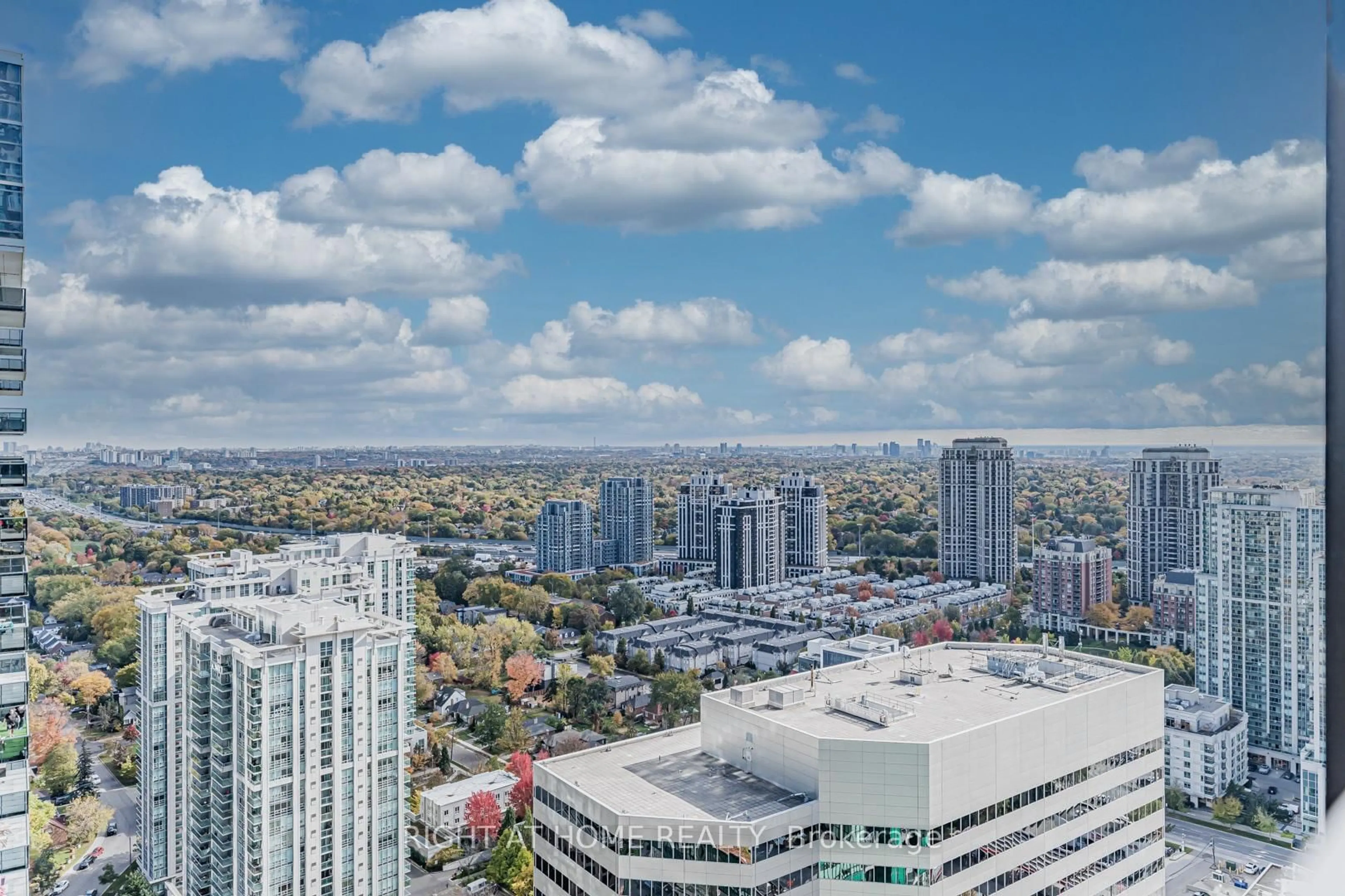 A pic from outside/outdoor area/front of a property/back of a property/a pic from drone, city buildings view from balcony for 9 Bogert Ave #3101, Toronto Ontario M2N 0H3