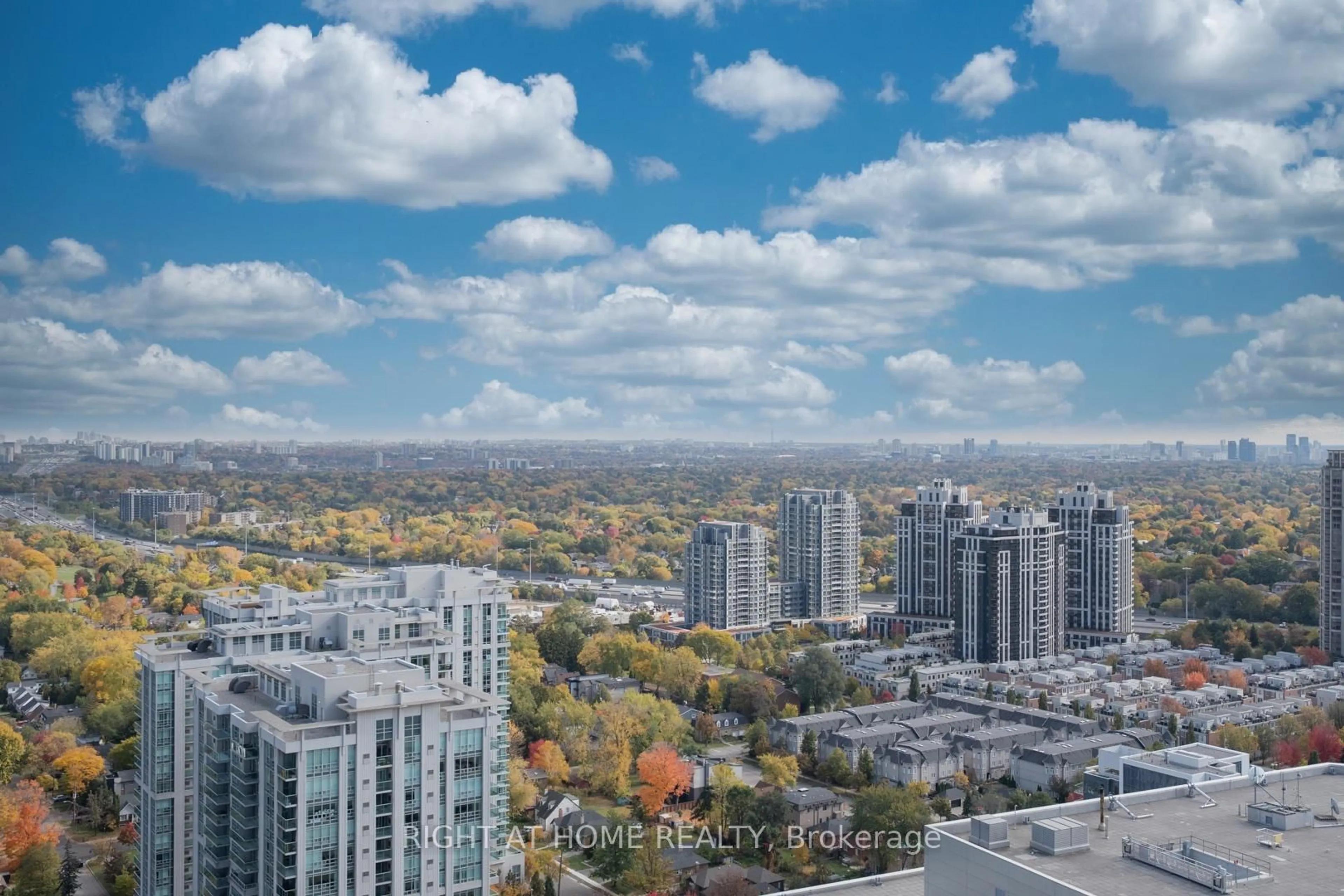 A pic from outside/outdoor area/front of a property/back of a property/a pic from drone, city buildings view from balcony for 9 Bogert Ave #3101, Toronto Ontario M2N 0H3
