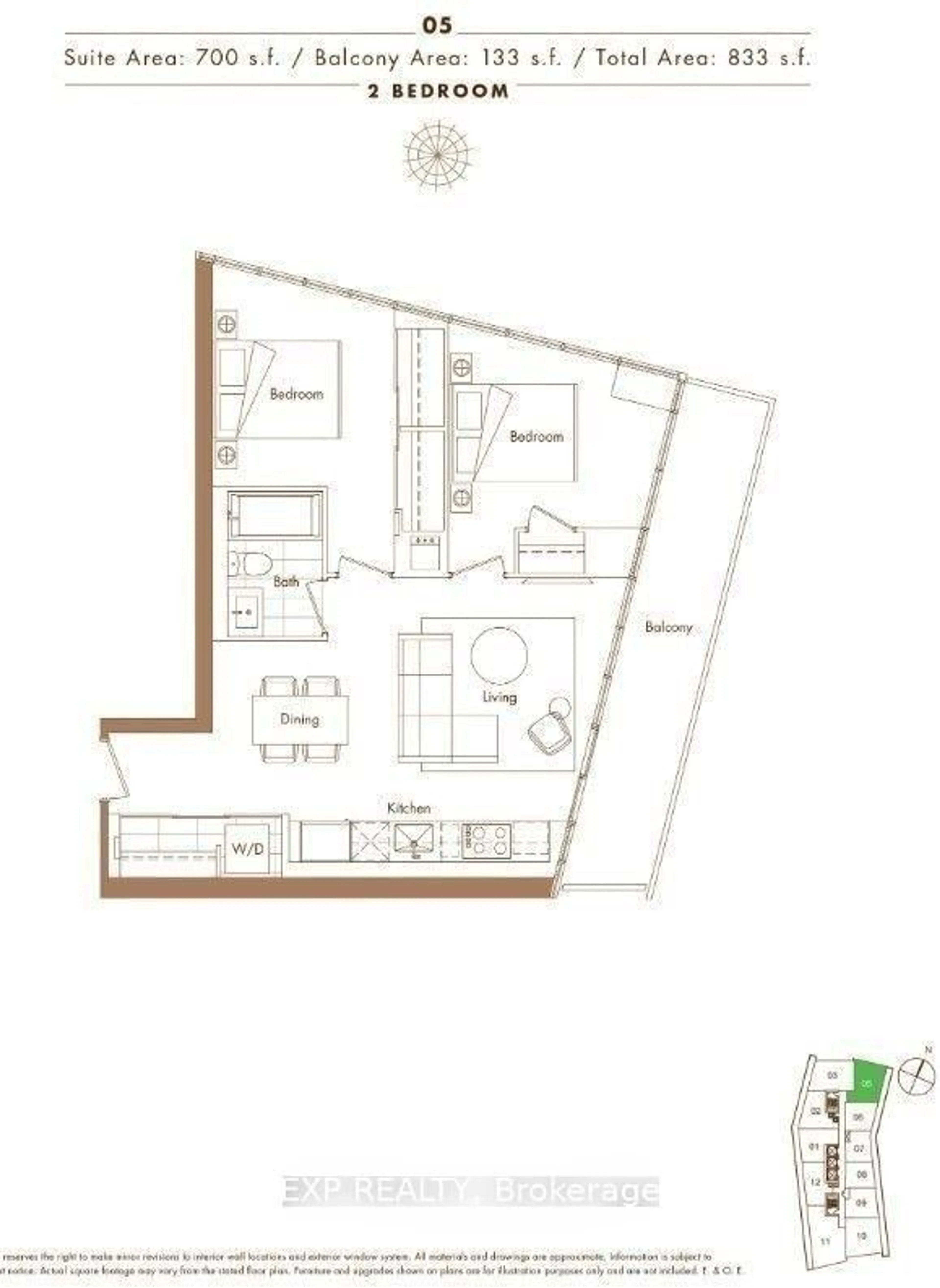 Floor plan for 115 Mcmahon Dr #3105, Toronto Ontario M2K 2X9