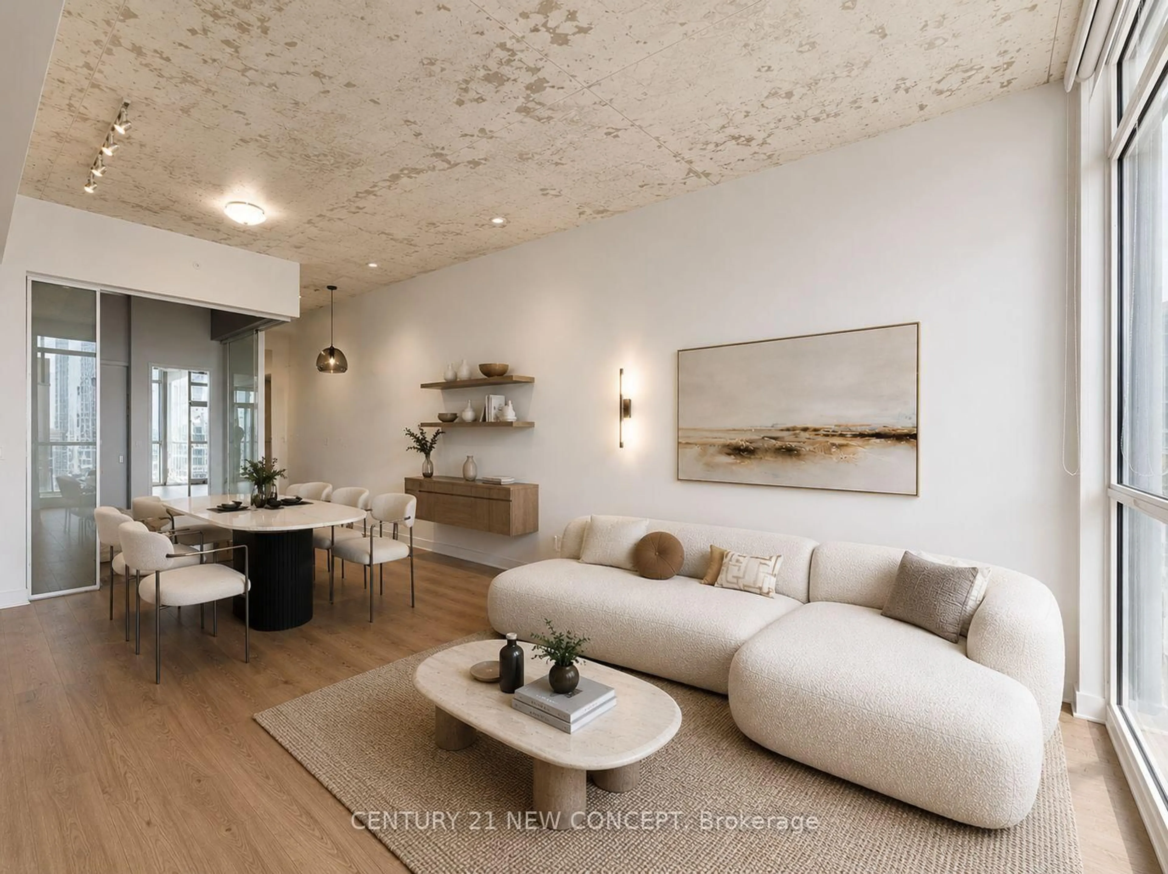 Living room with furniture, unknown for 210 Simcoe St #1909, Toronto Ontario M5T 0A9