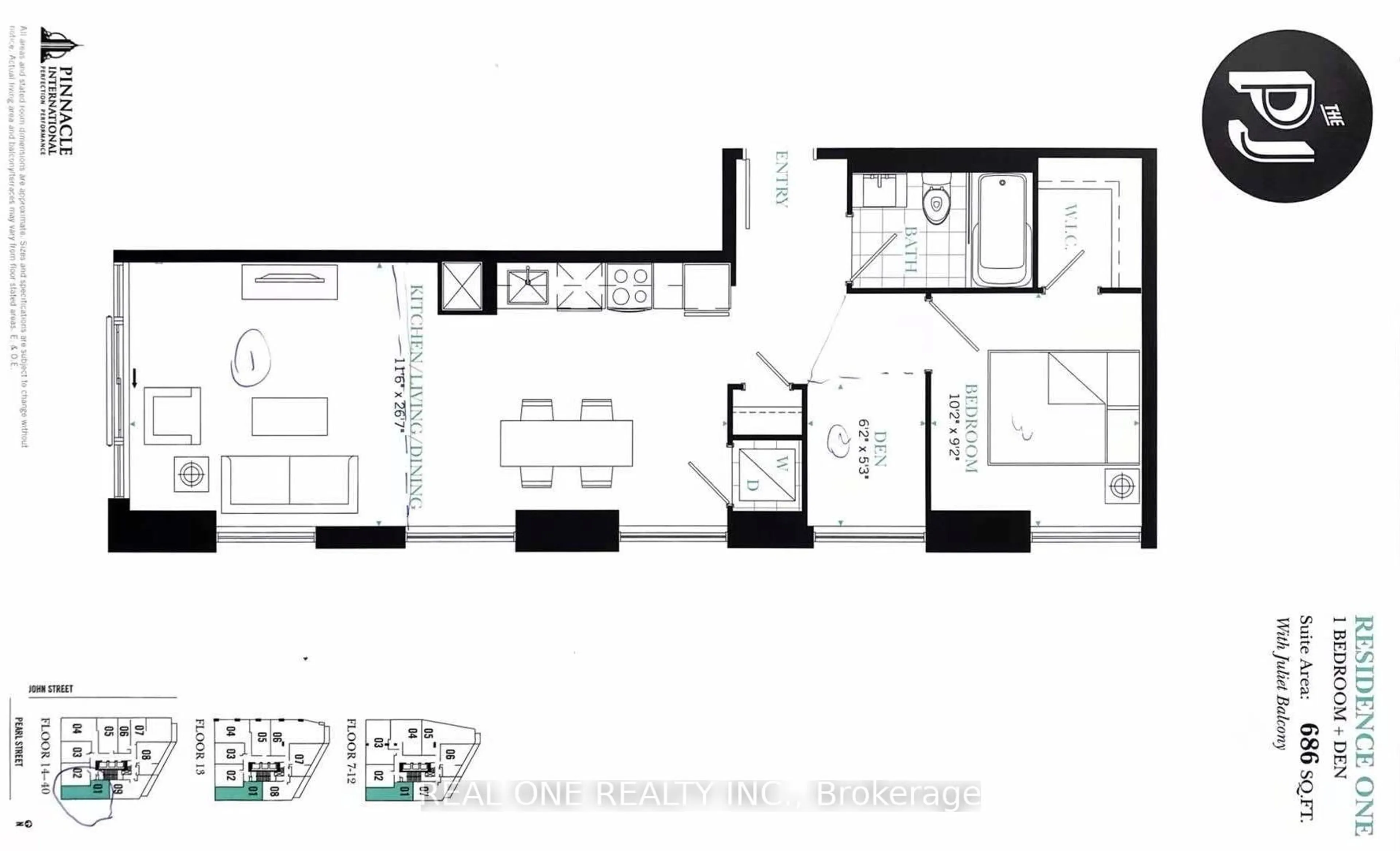Floor plan for 99 JOHN St #1001, Toronto Ontario M5V 0S6