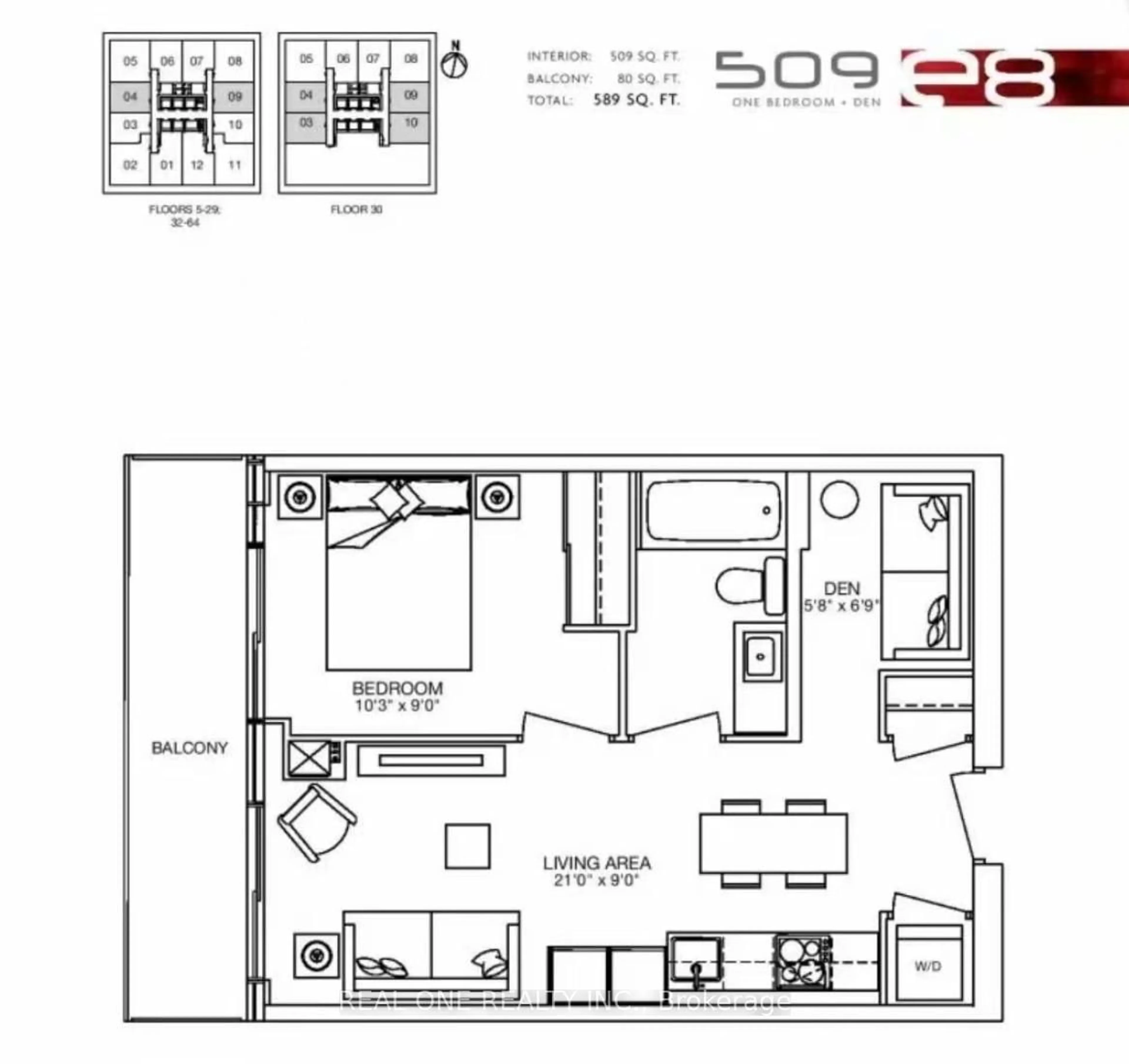 Floor plan for 8 Eglinton Ave #2209, Toronto Ontario M4P 0C1
