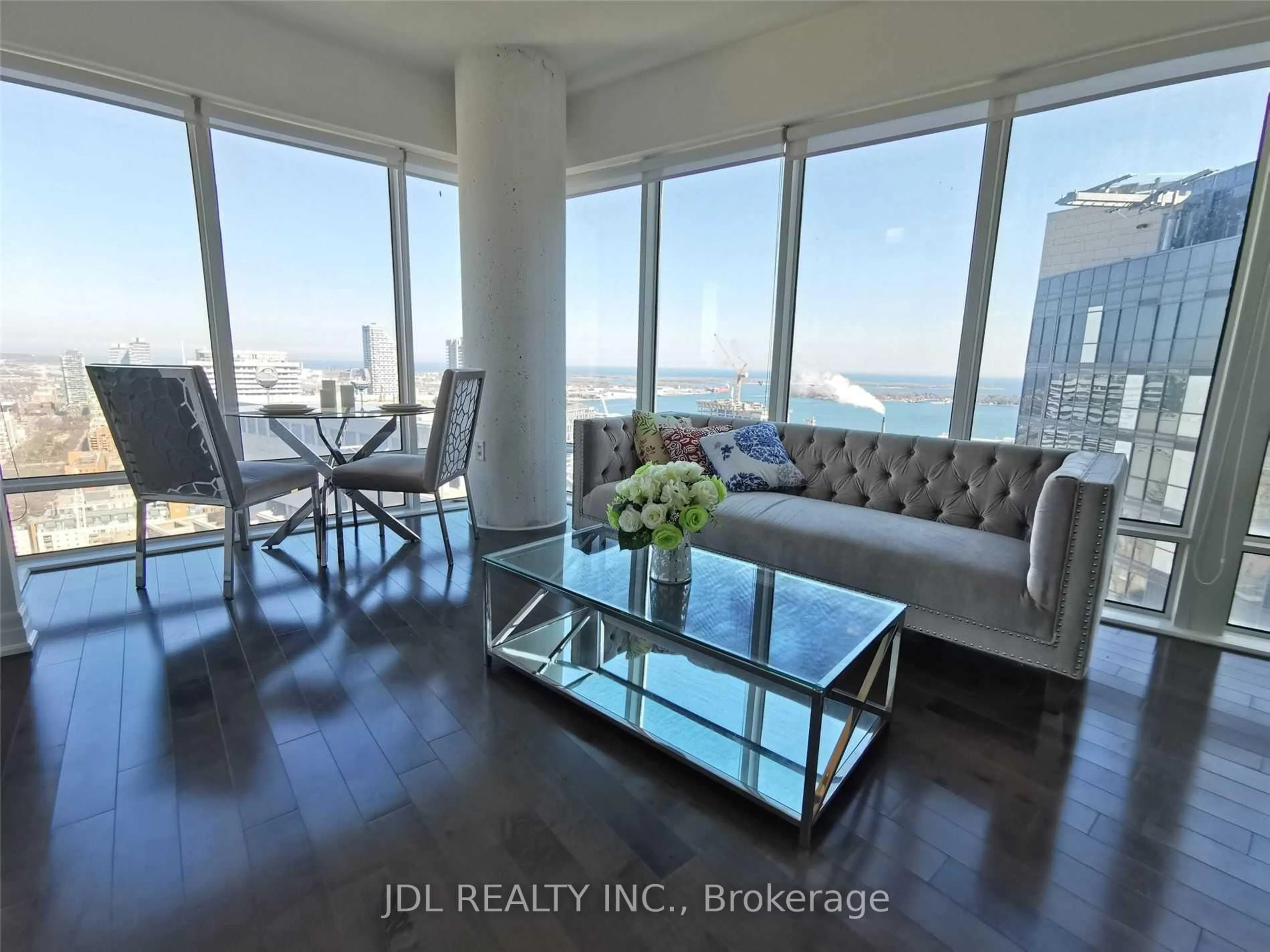 Living room with furniture, unknown for 8 The Esplanade #3511, Toronto Ontario M5E 0A6