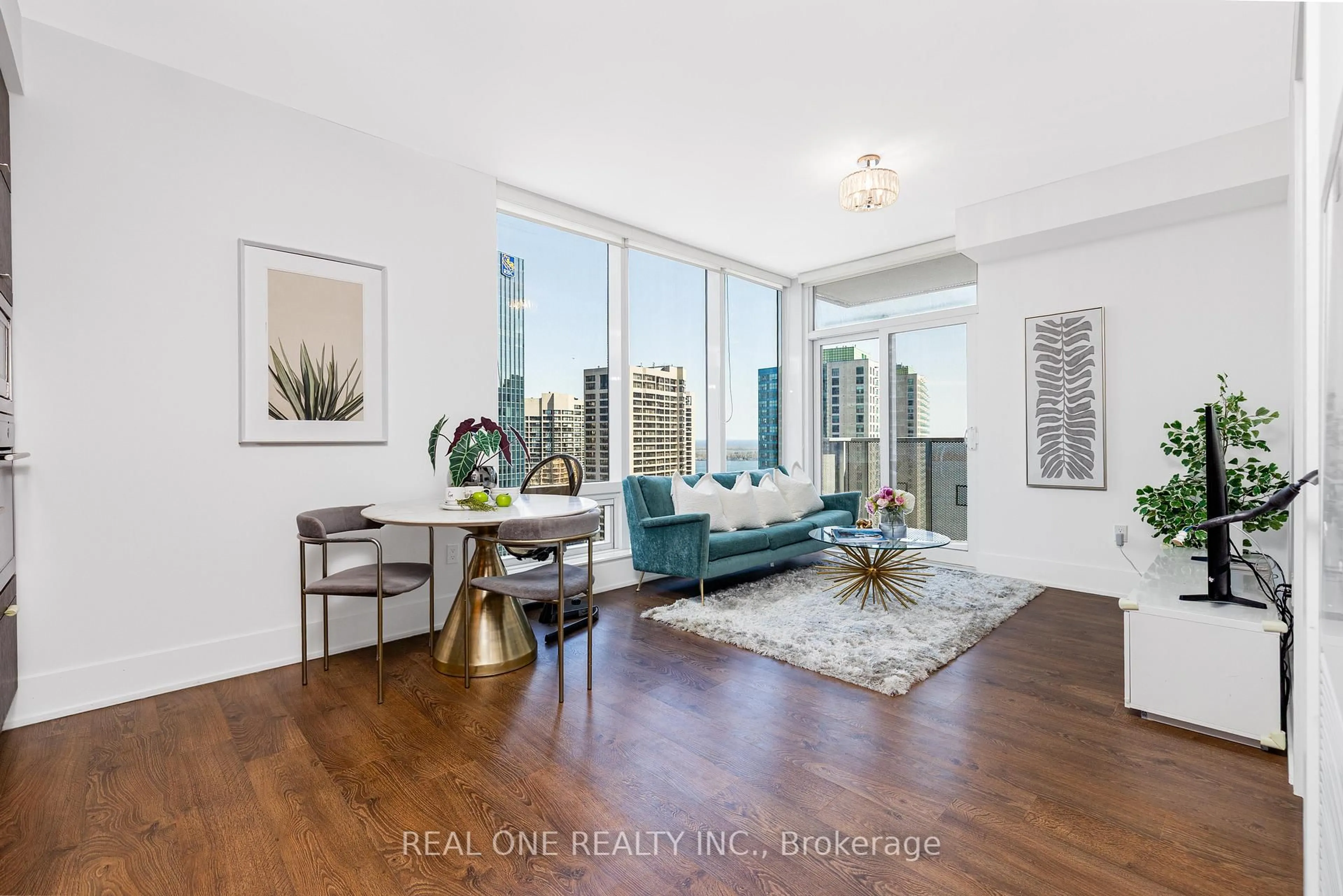 Living room with furniture, unknown for 10 York St #2905, Toronto Ontario M5J 0E1