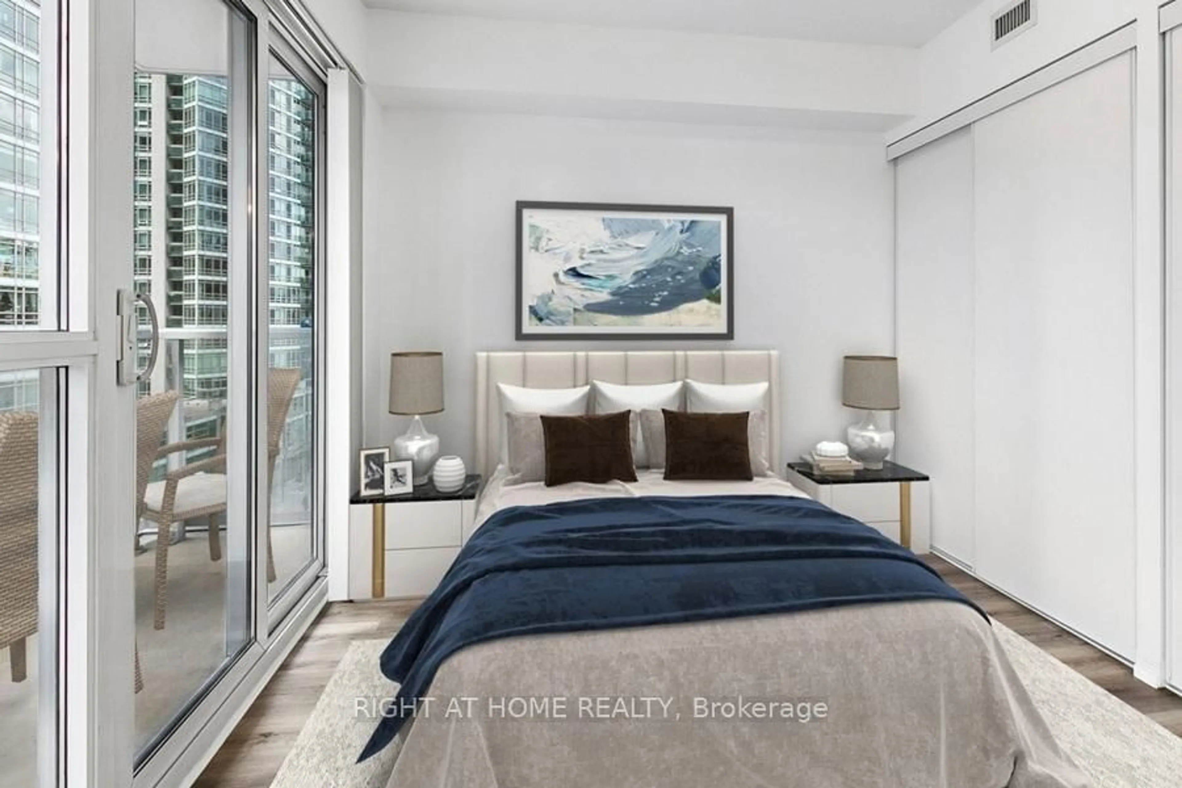 Bedroom with bed, unknown for 352 FRONT St #506, Toronto Ontario M5V 0K3