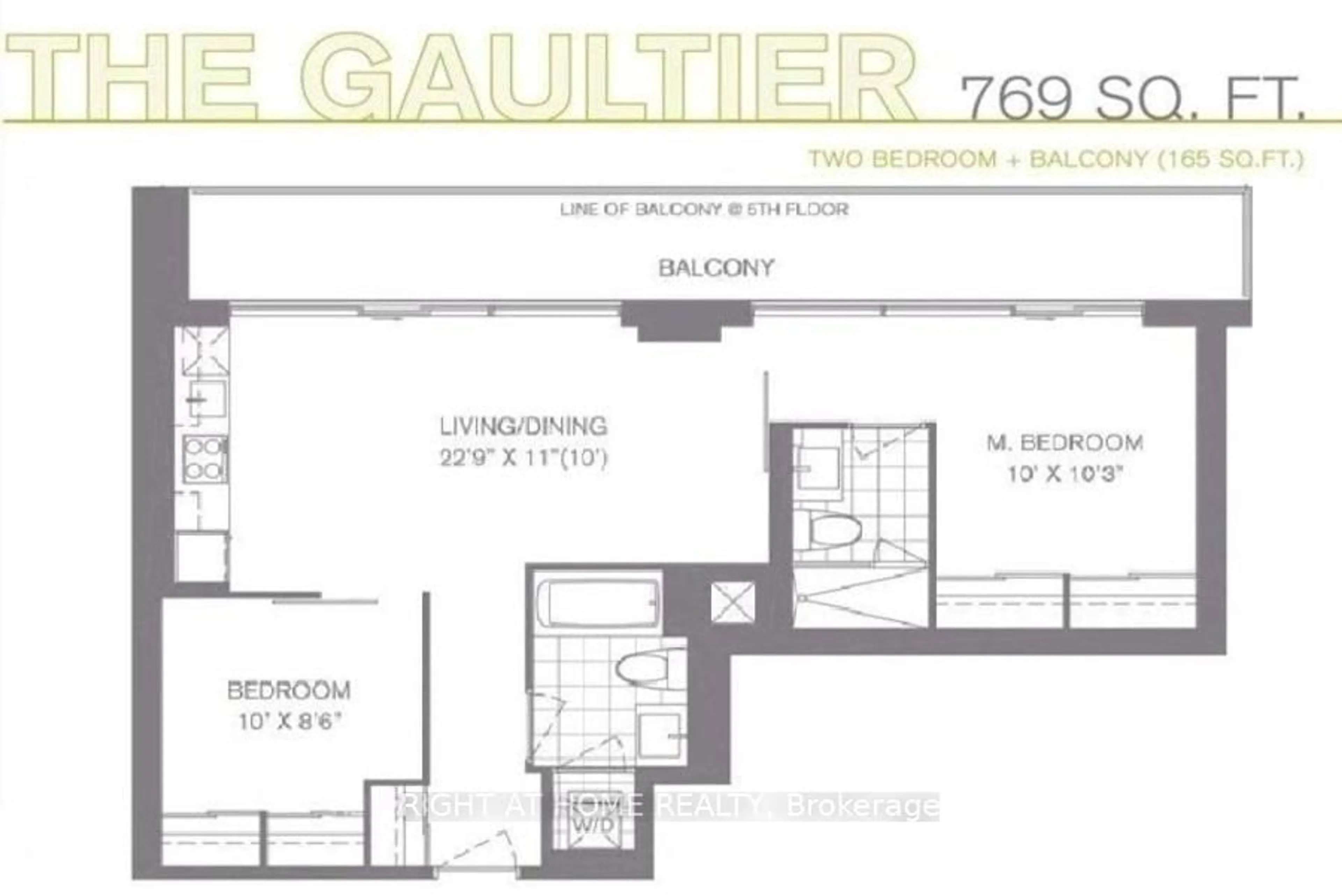Floor plan for 352 FRONT St #506, Toronto Ontario M5V 0K3