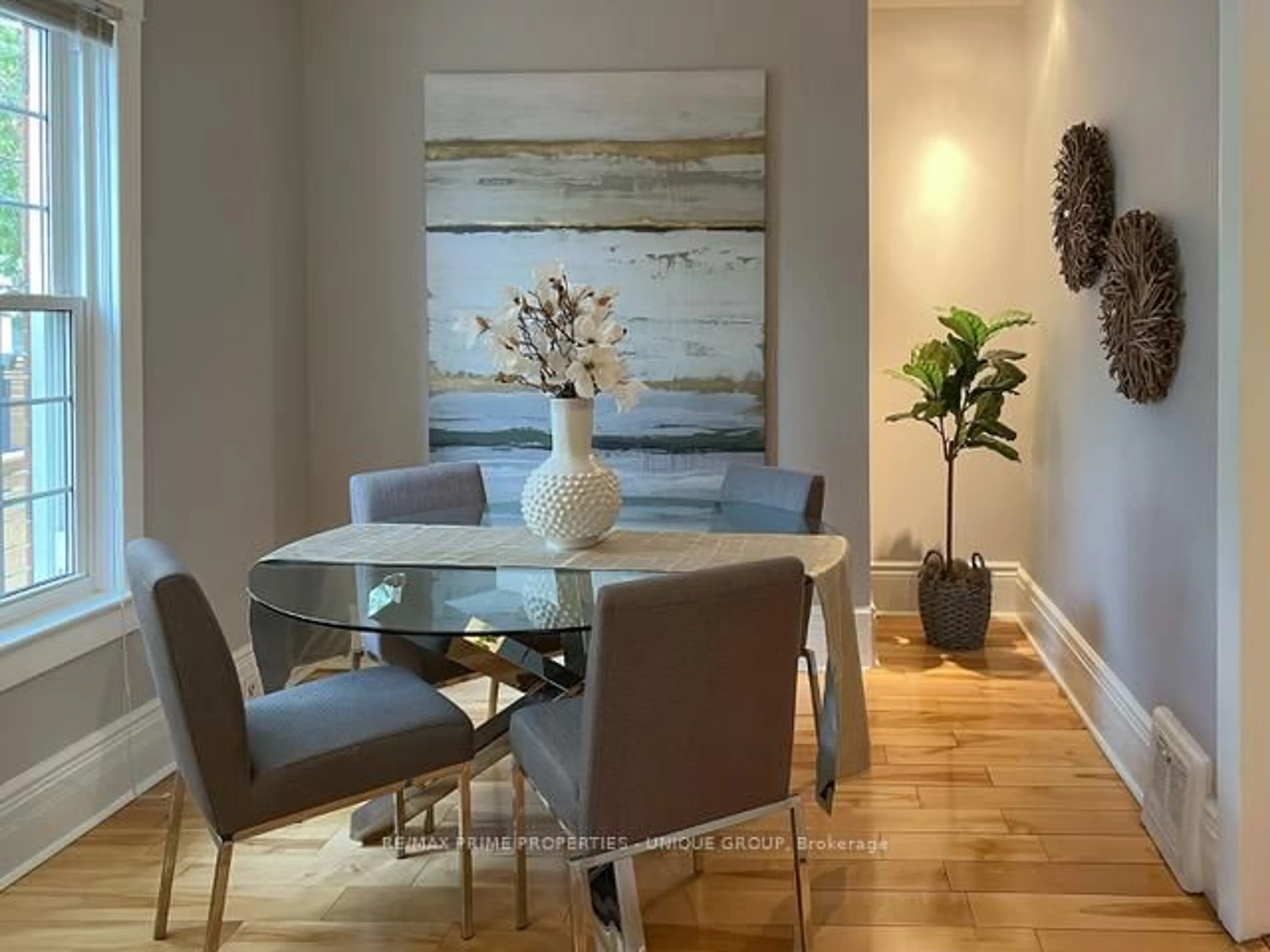 Dining room, wood/laminate floor for 11 Freeman St, Toronto Ontario M1N 2B7