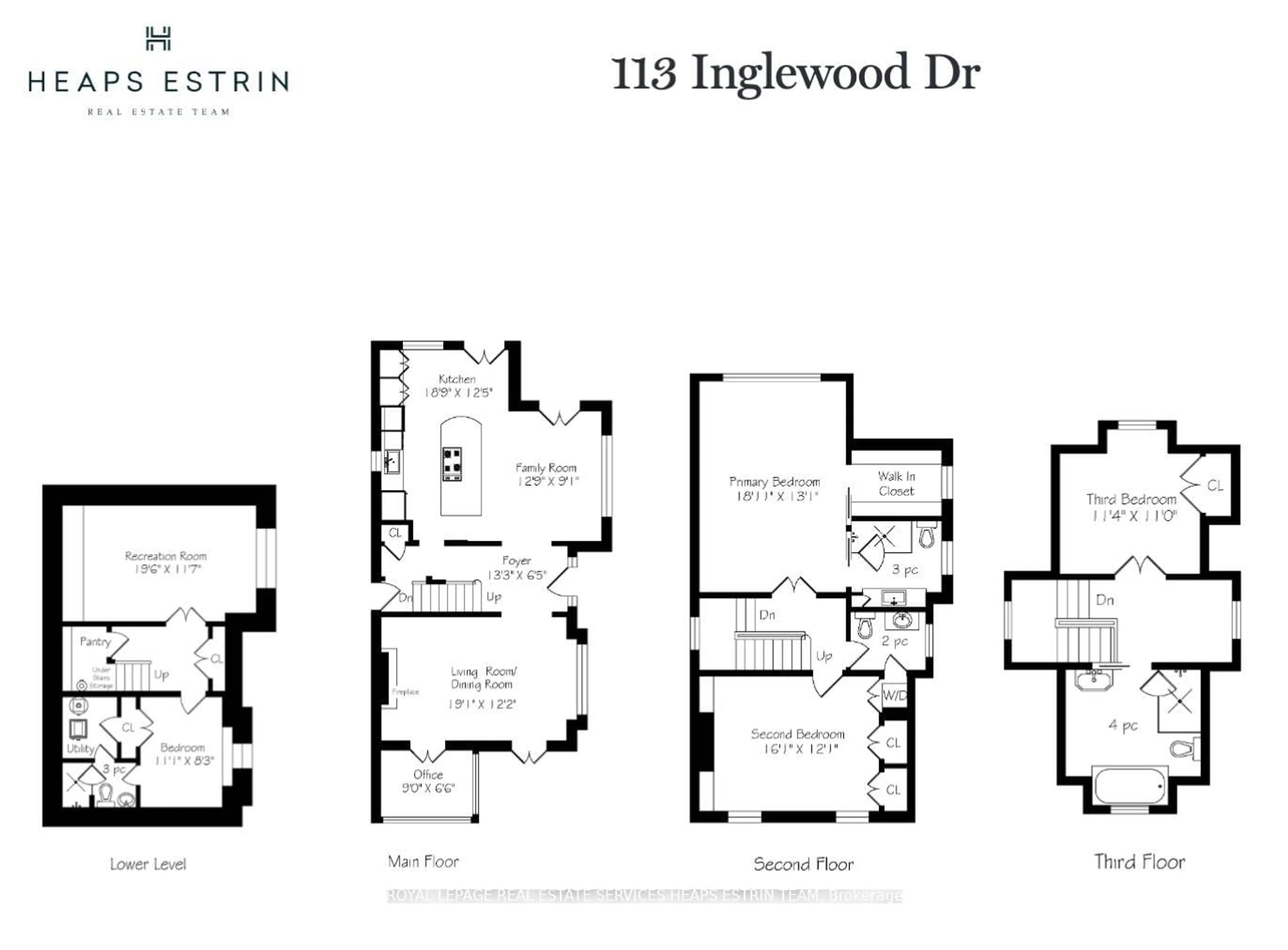 Floor plan for 113 Inglewood Dr, Toronto Ontario M4T 1H6