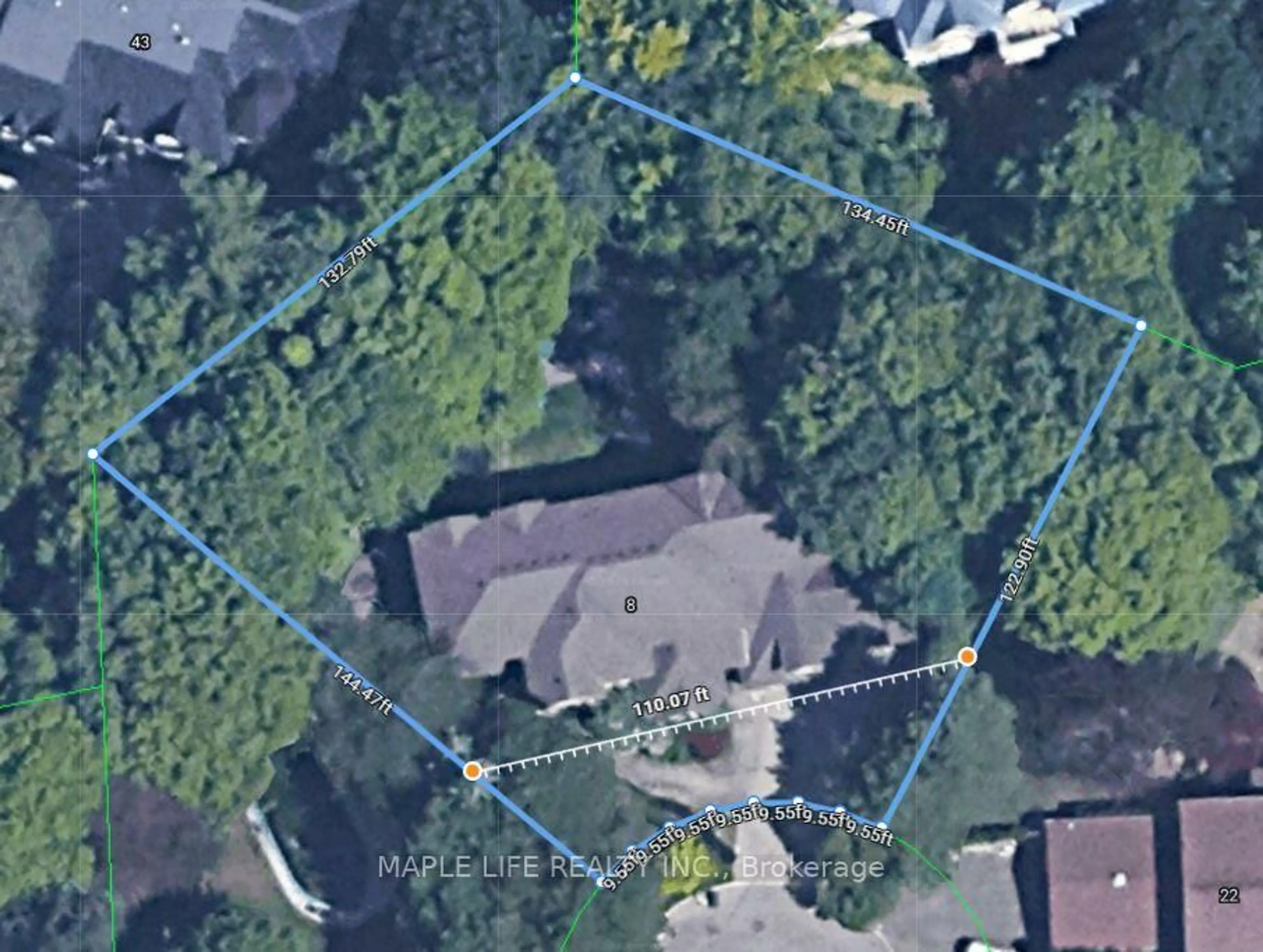 A pic from outside/outdoor area/front of a property/back of a property/a pic from drone, forest/trees view for 8 Crete Crt, Toronto Ontario M3C 2N6