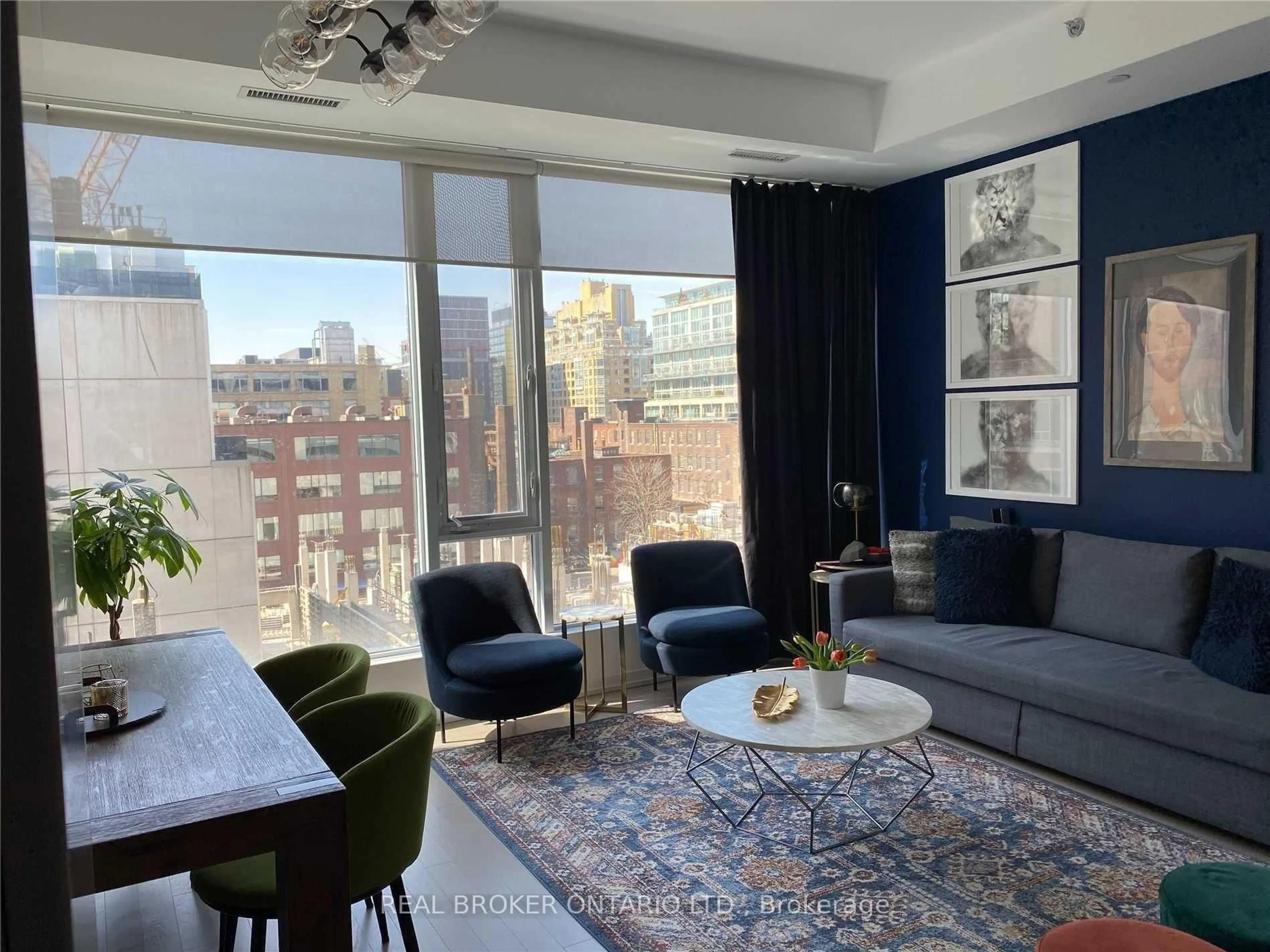 Living room with furniture, unknown for 101 Peter St #515, Toronto Ontario M5V 0G6
