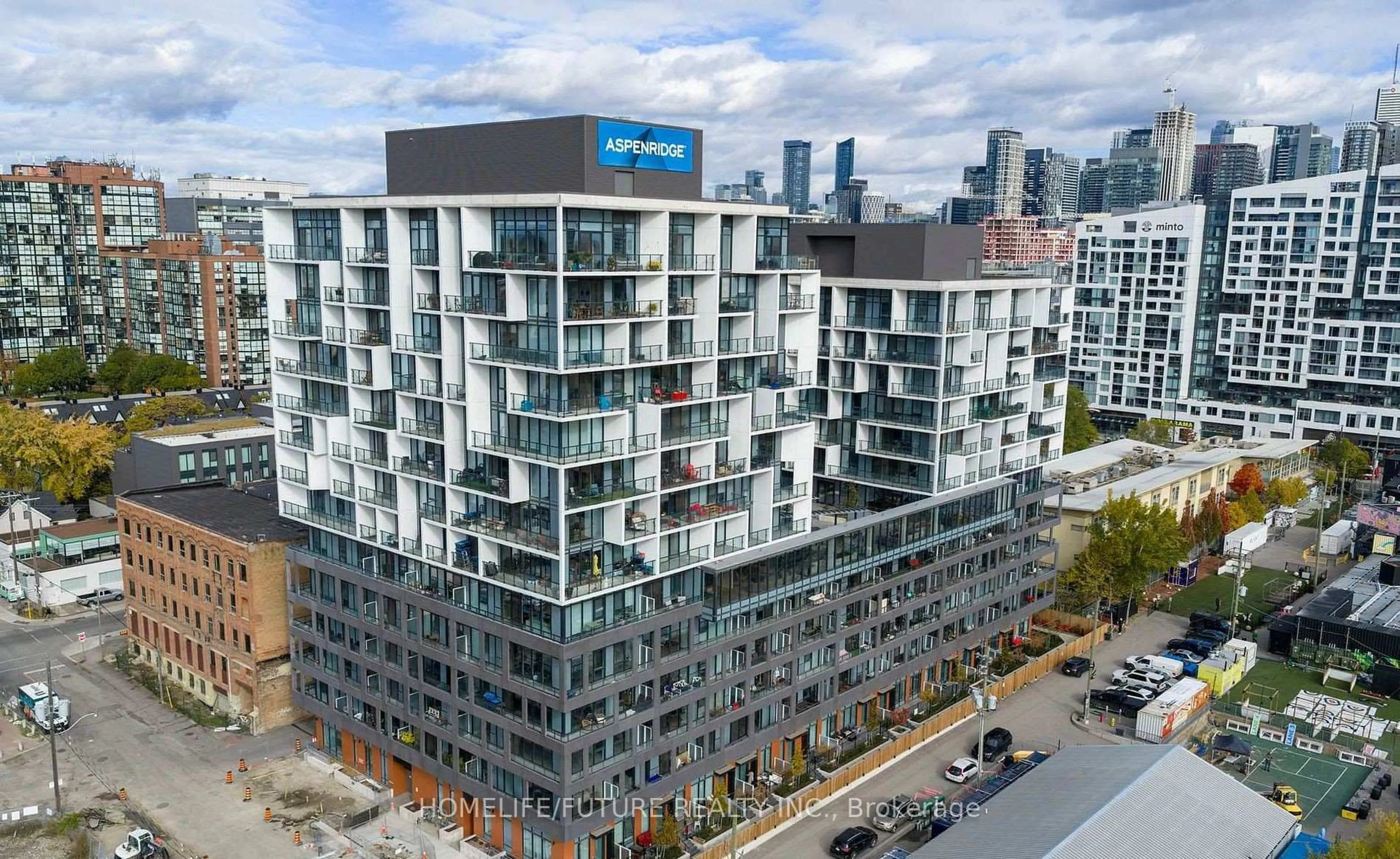 A pic from outside/outdoor area/front of a property/back of a property/a pic from drone, city buildings view from balcony for 9 Tecumseth St #610, Toronto Ontario M5V 0S5