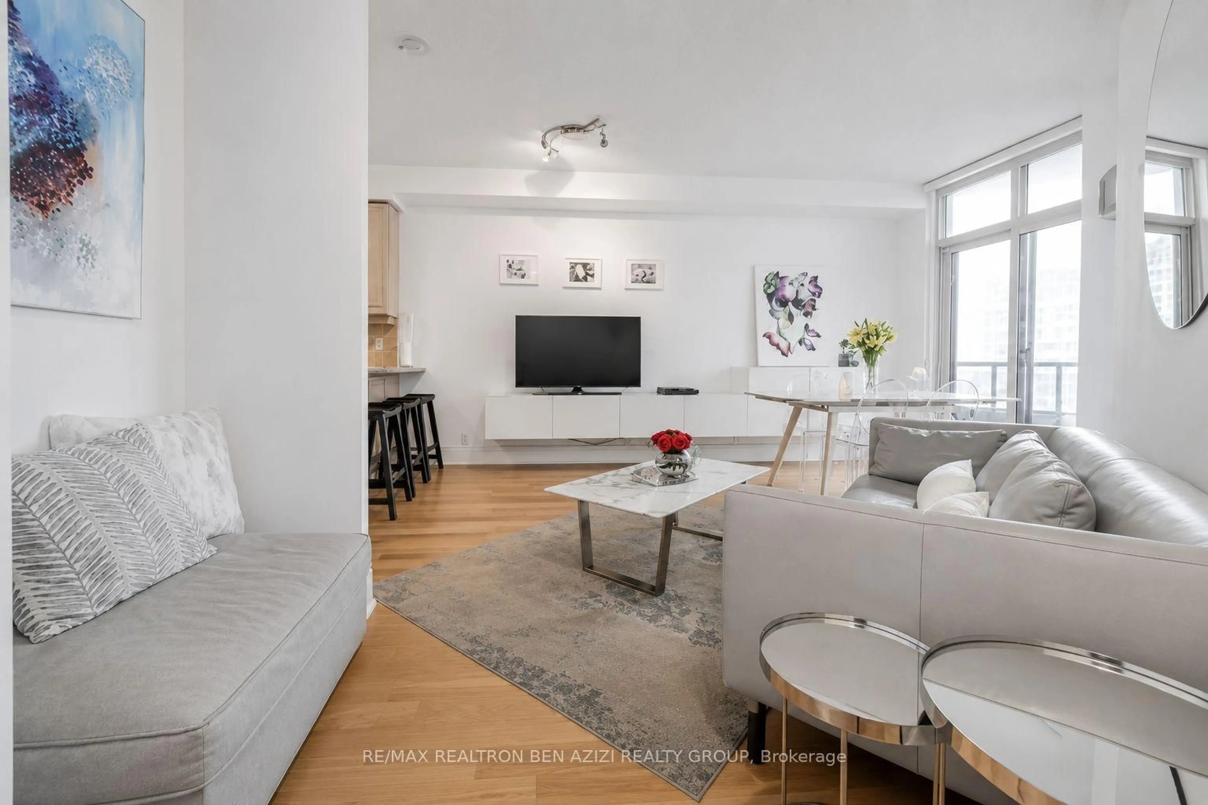 Living room with furniture, unknown for 80 Harrison garden Blvd #2324, Toronto Ontario M2N 7E3