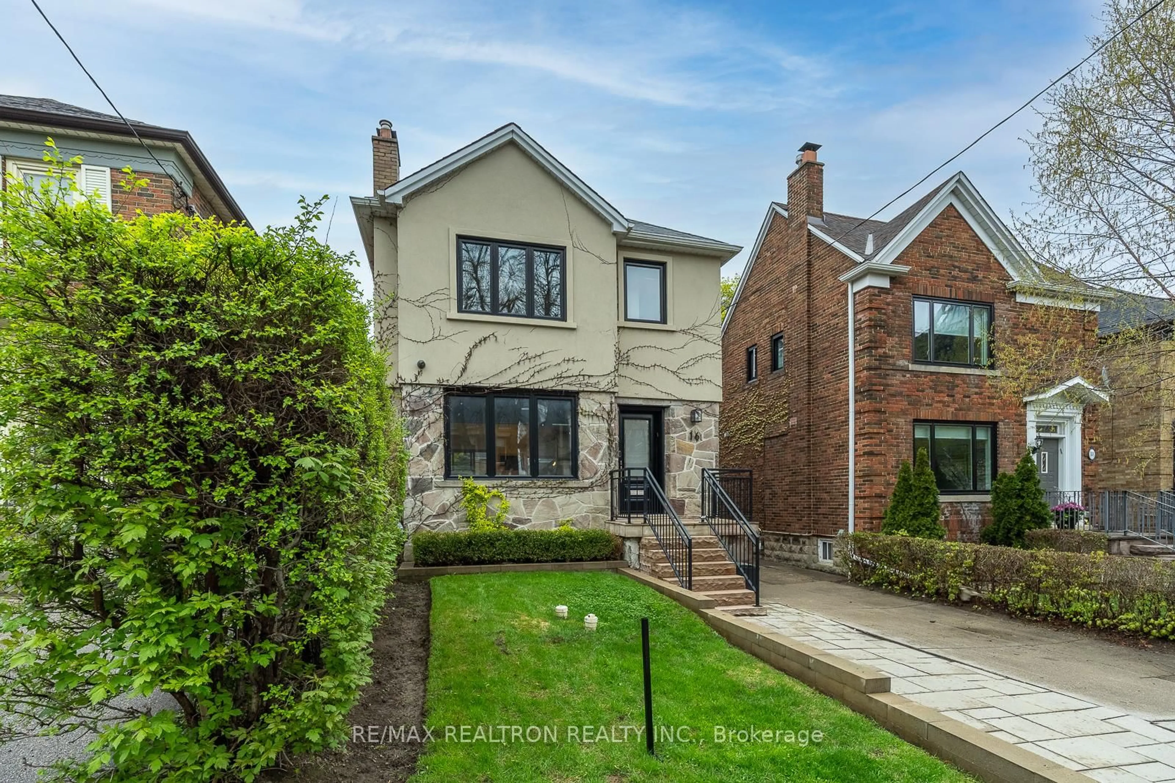 Home with brick exterior material, street for 16 Peveril Hill, Toronto Ontario M6C 3B1