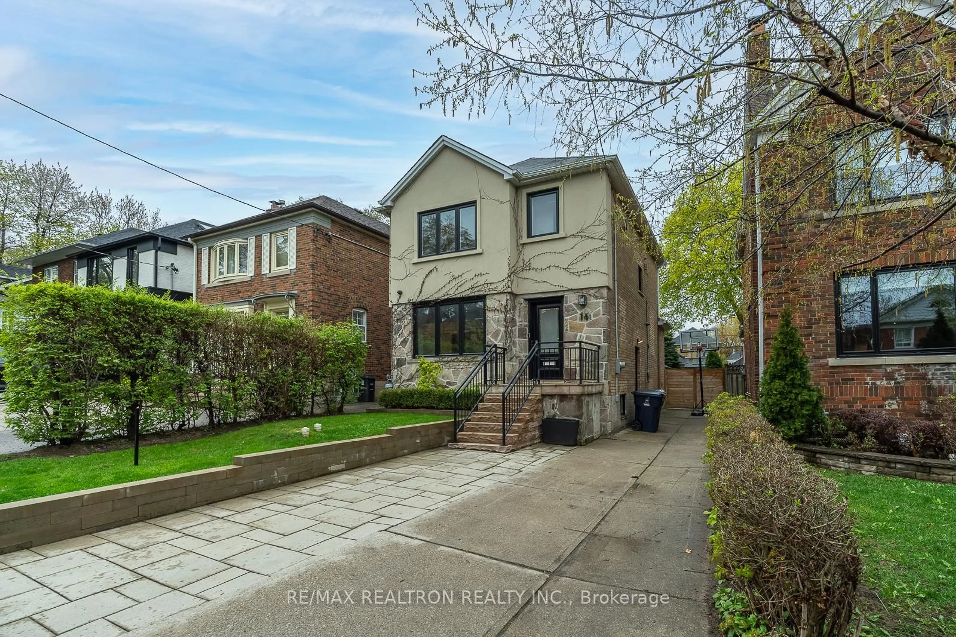 Home with brick exterior material, street for 16 Peveril Hill, Toronto Ontario M6C 3B1