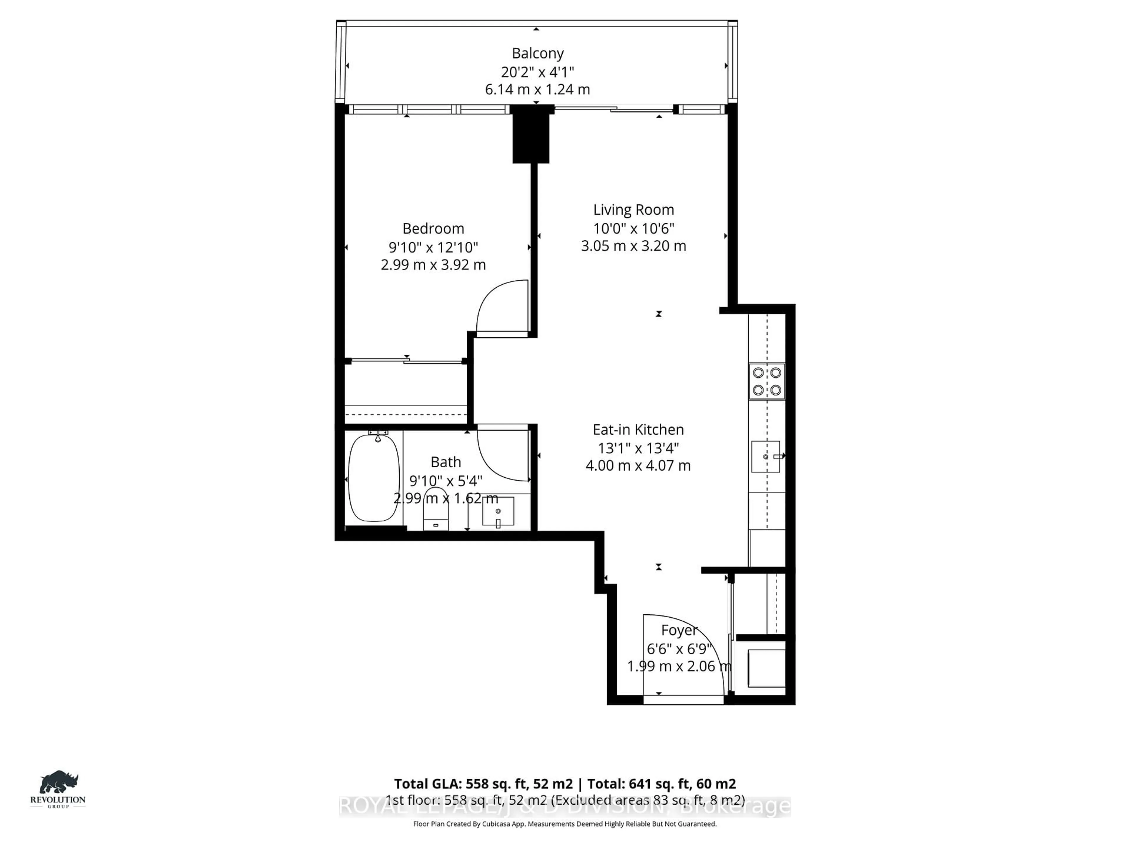 Floor plan for 99 Broadway Ave #1807, Toronto Ontario M4P 0E3
