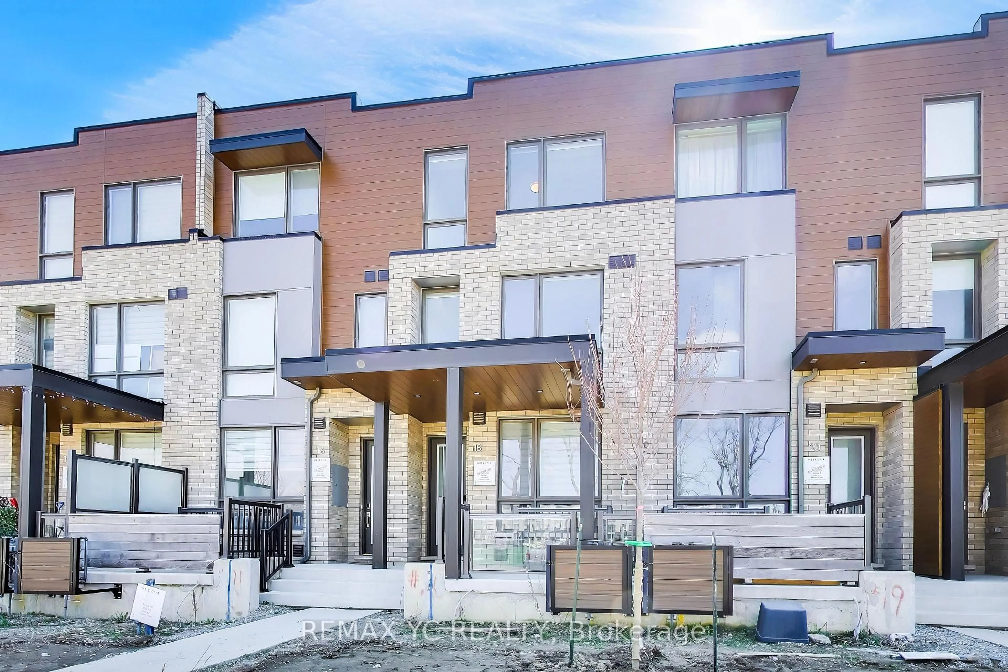 Home with brick exterior material, street for 18 Deep Roots Terr, Toronto Ontario M6A 0G1