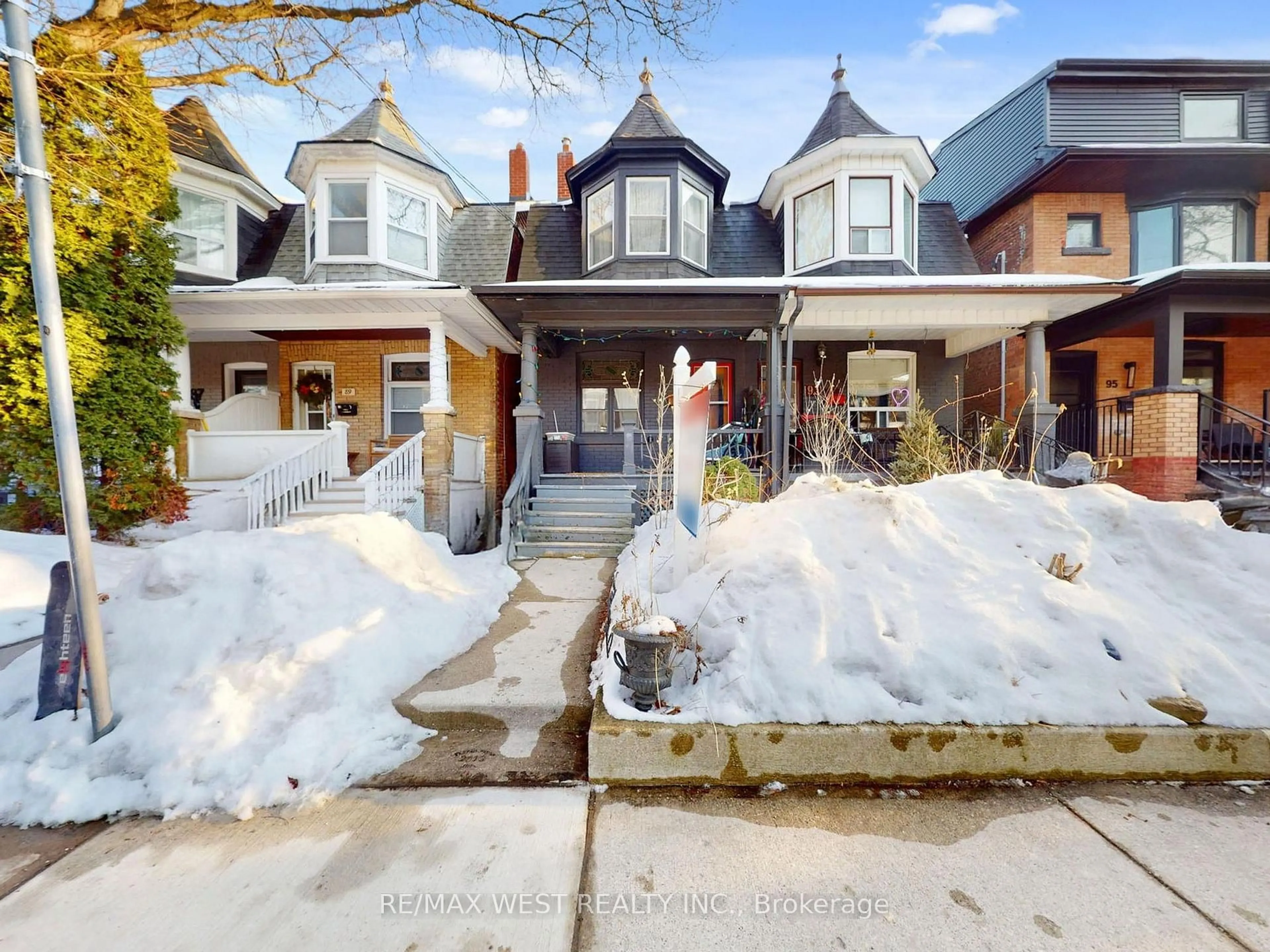 Home with brick exterior material, street for 91 Olive Ave, Toronto Ontario M6G 1V2