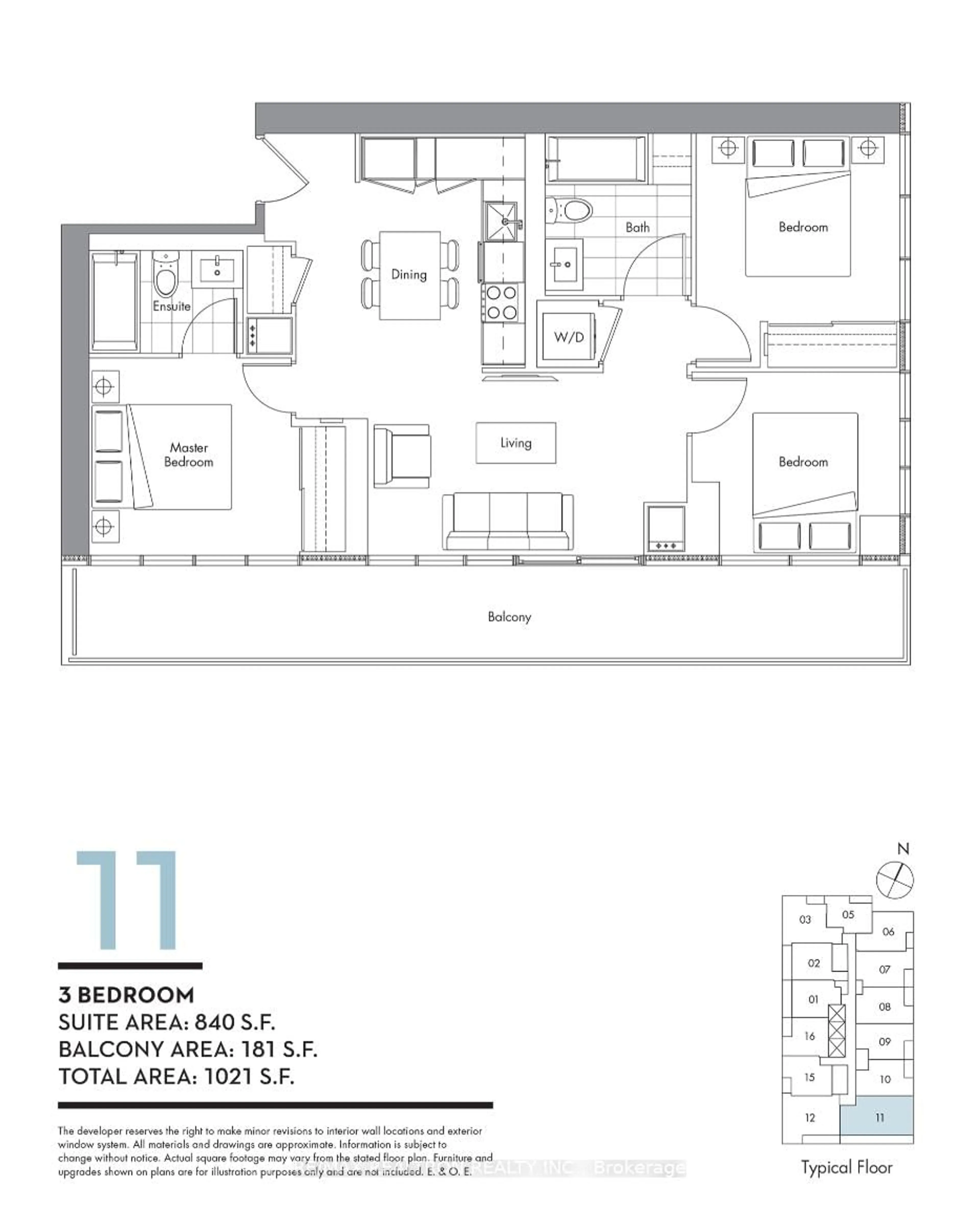 Floor plan for 19 Bathurst St #811, Toronto Ontario M5V 0N2