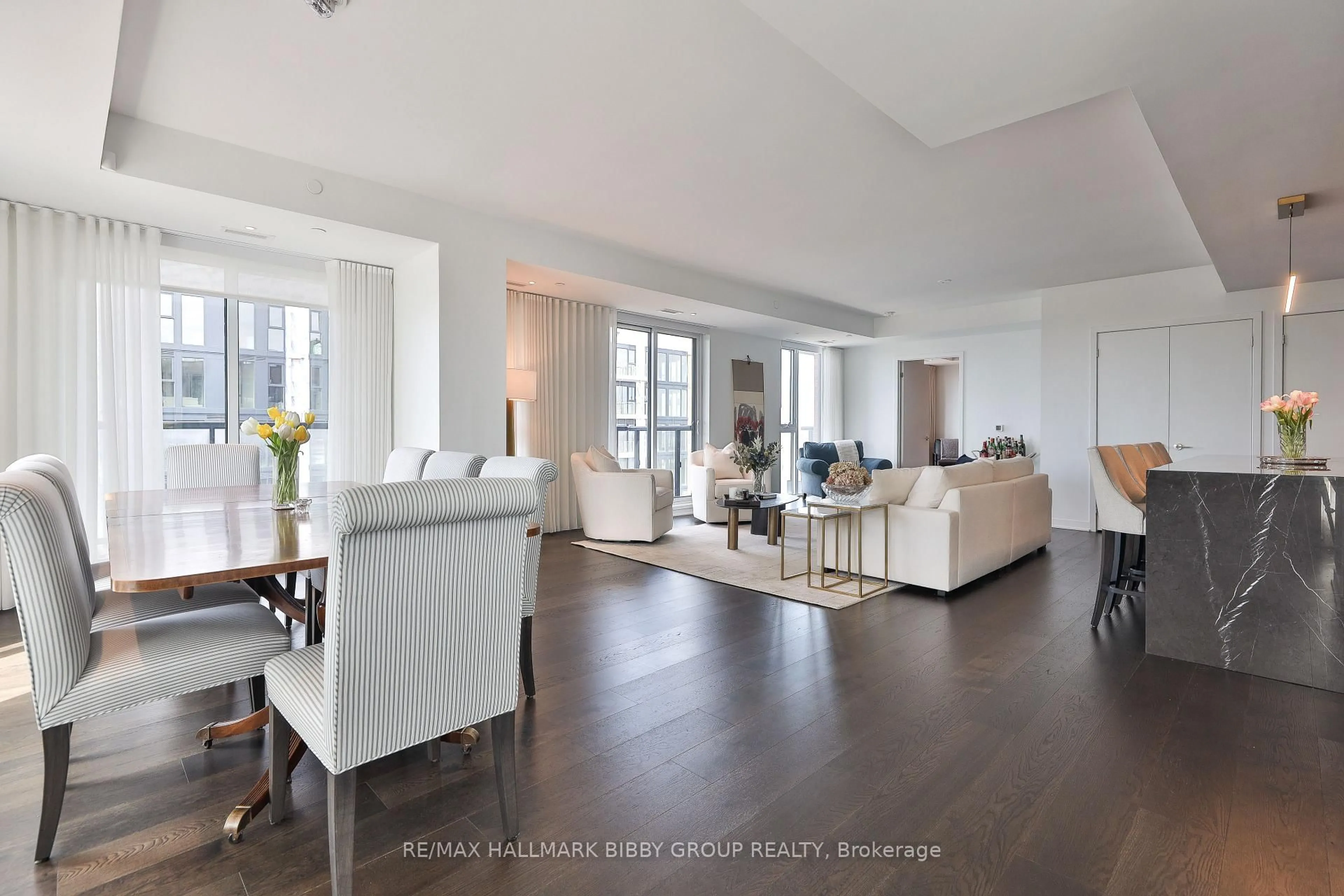 Living room with furniture, unknown for 185 Alberta Ave #1105, Toronto Ontario M6C 0A5