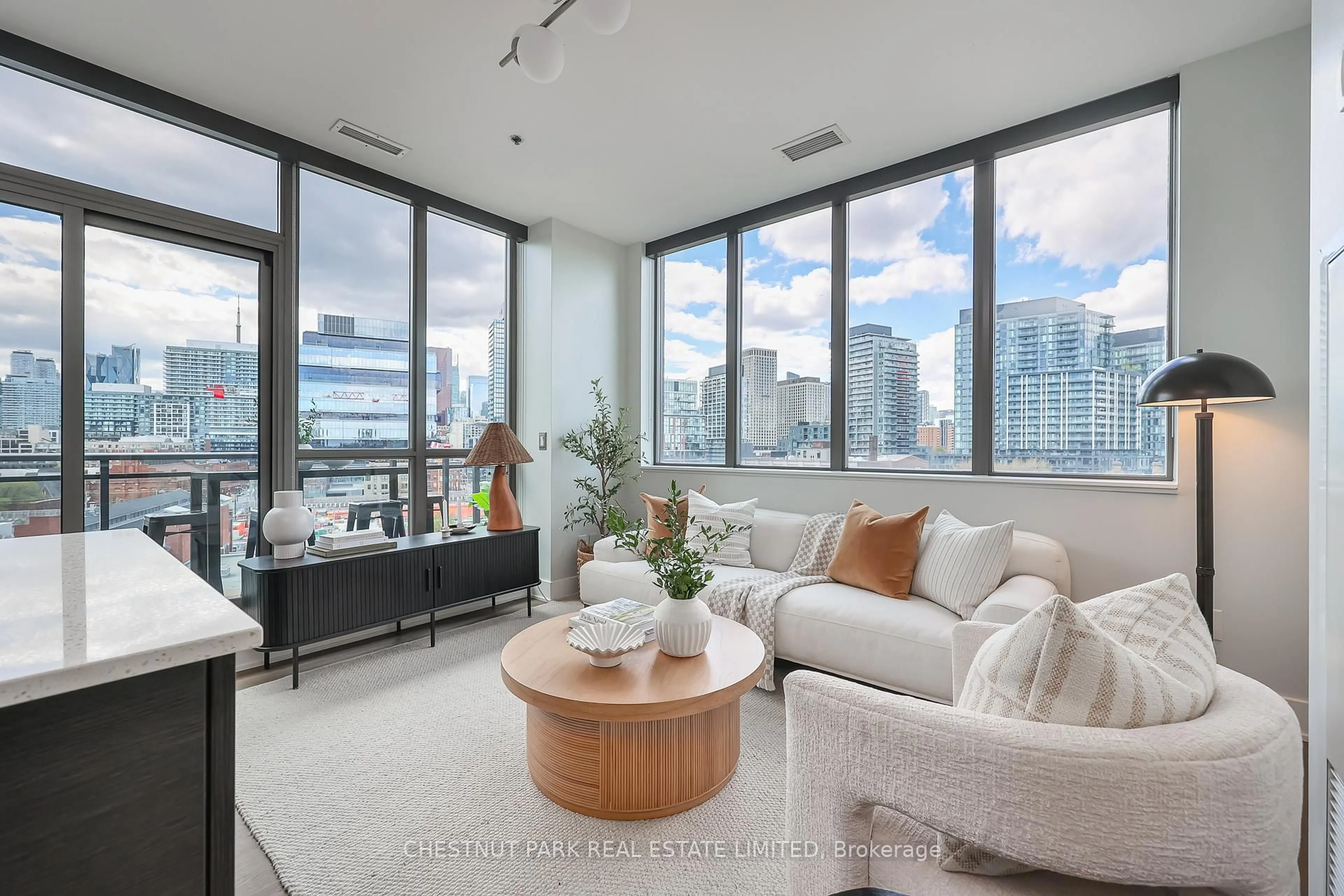 Living room with furniture, unknown for 90 Trinity St #801, Toronto Ontario M5A 0E4