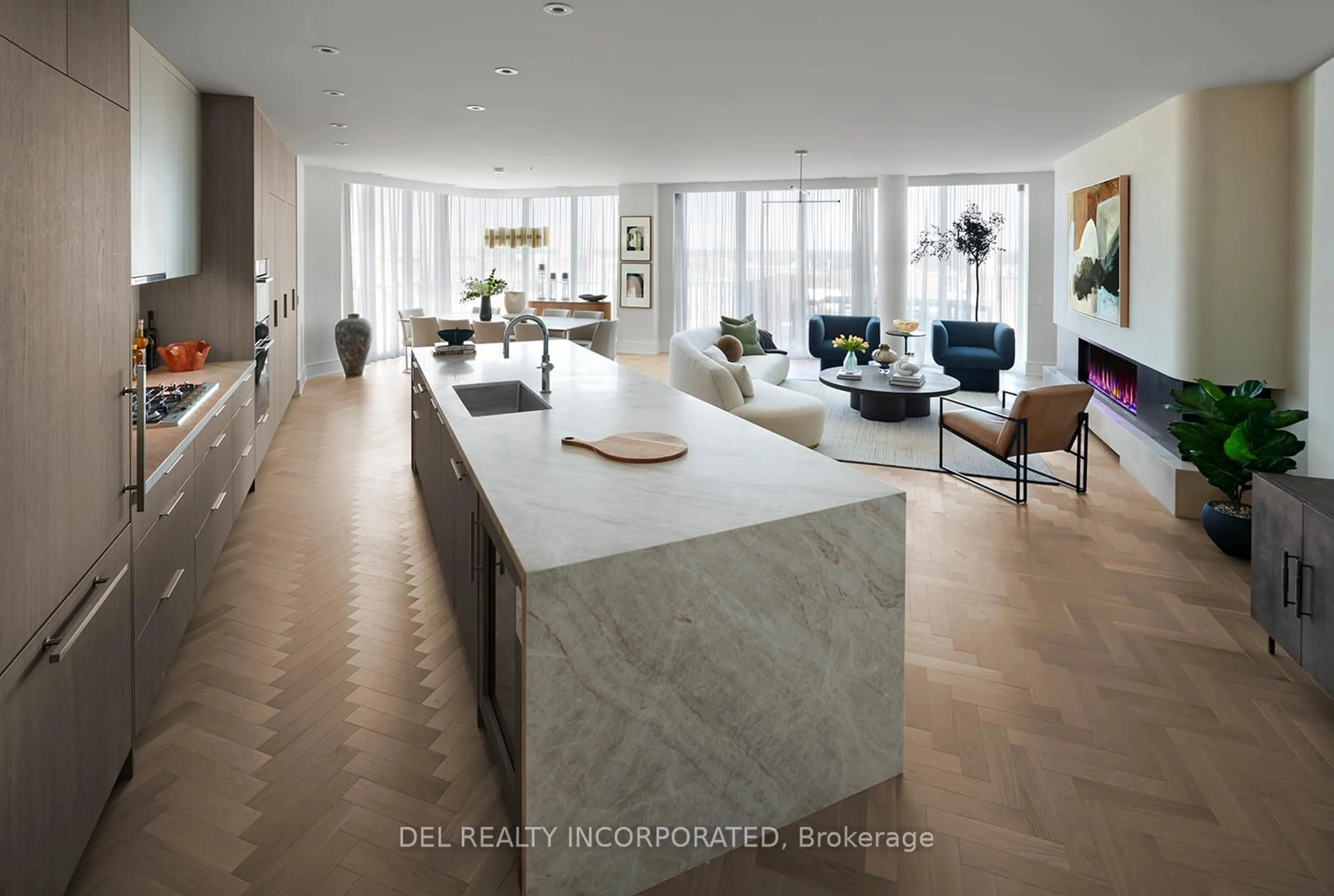 Open concept kitchen, unknown for 155 Merchants' Wharf #LPH03, Toronto Ontario M5A 0Y4
