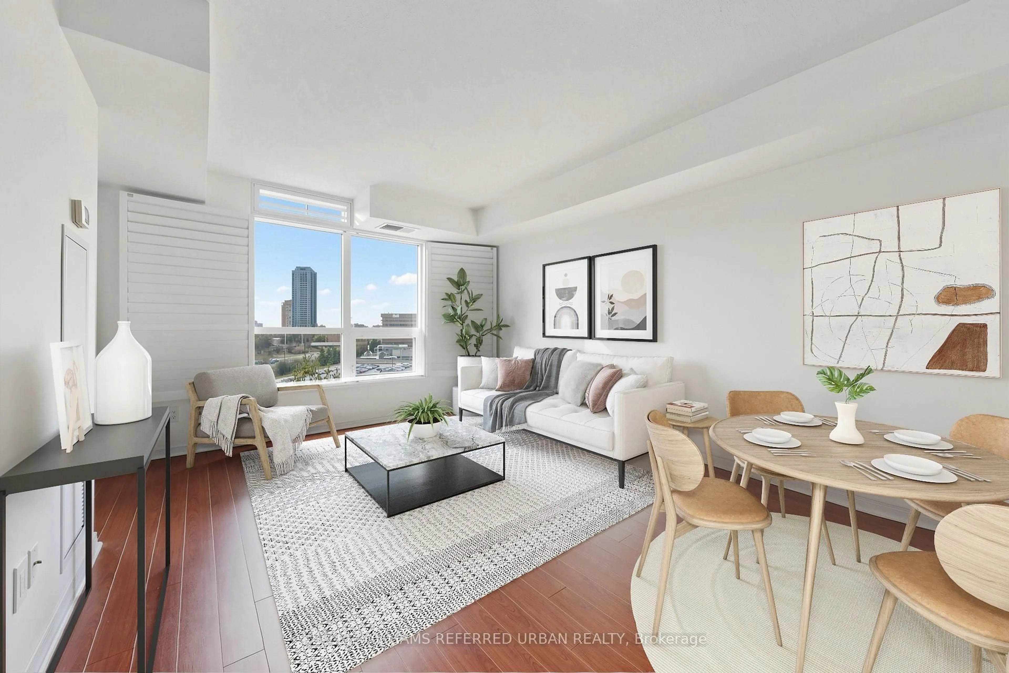 Living room with furniture, unknown for 120 Dallimore Circ #614, Toronto Ontario M3C 4J1