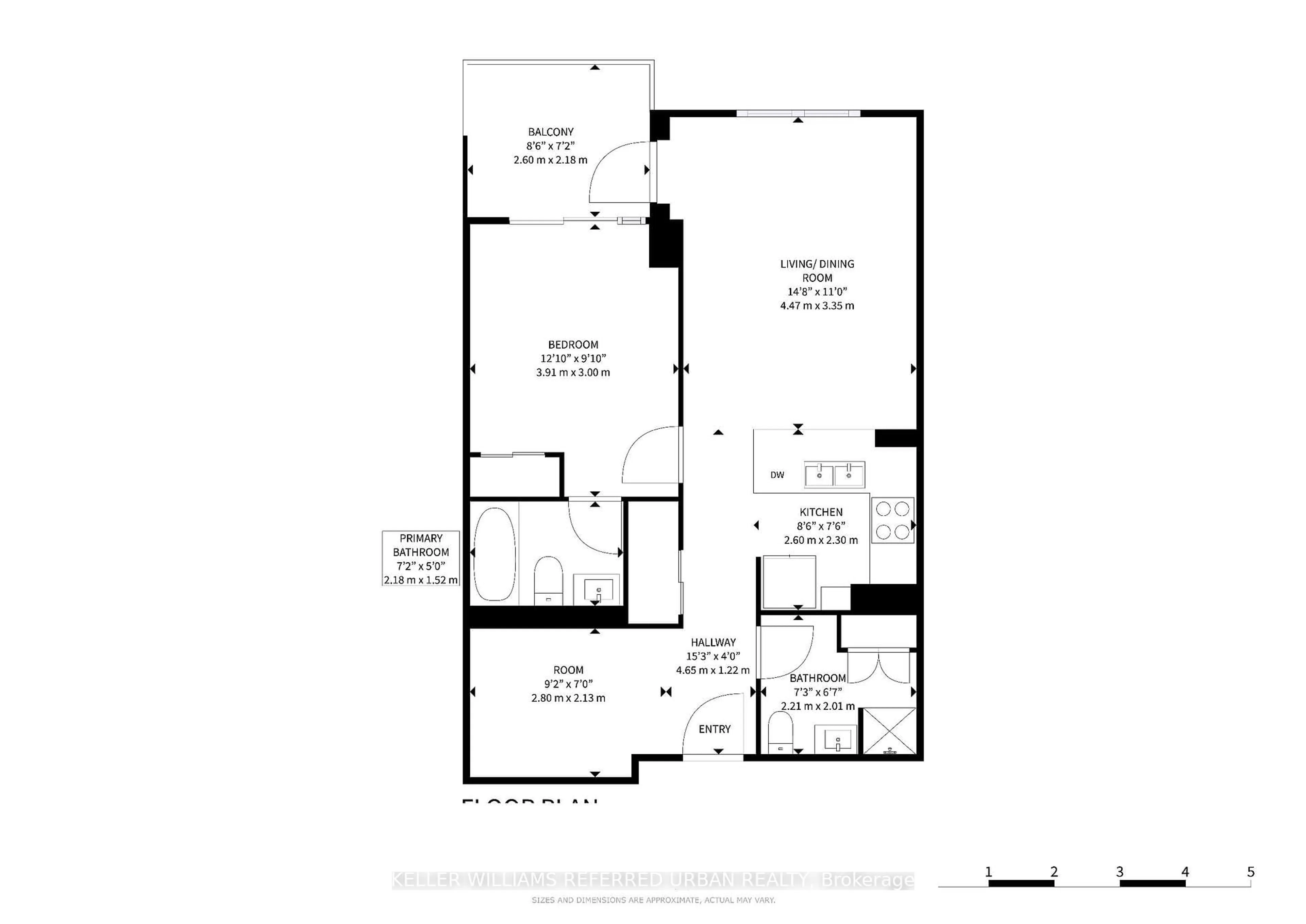 Floor plan for 120 Dallimore Circ #614, Toronto Ontario M3C 4J1