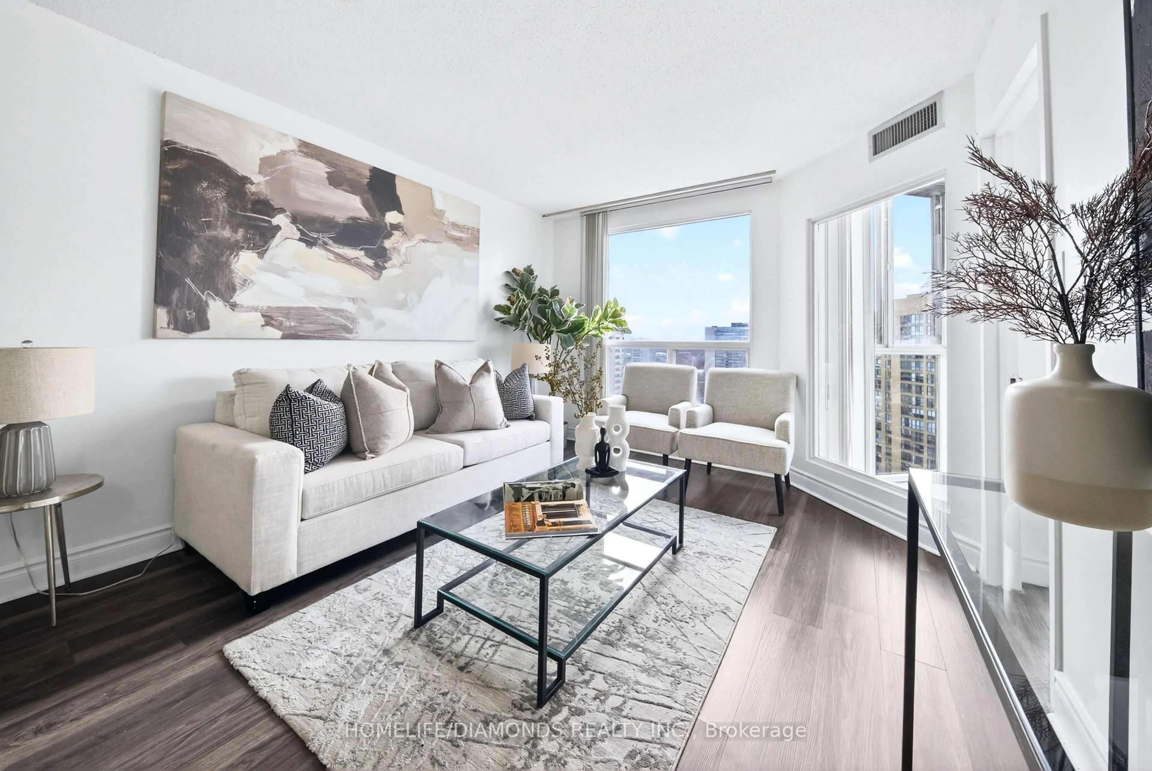 Living room with furniture, unknown for 5 CONCORDE Pl #2002, Toronto Ontario M3C 3M8