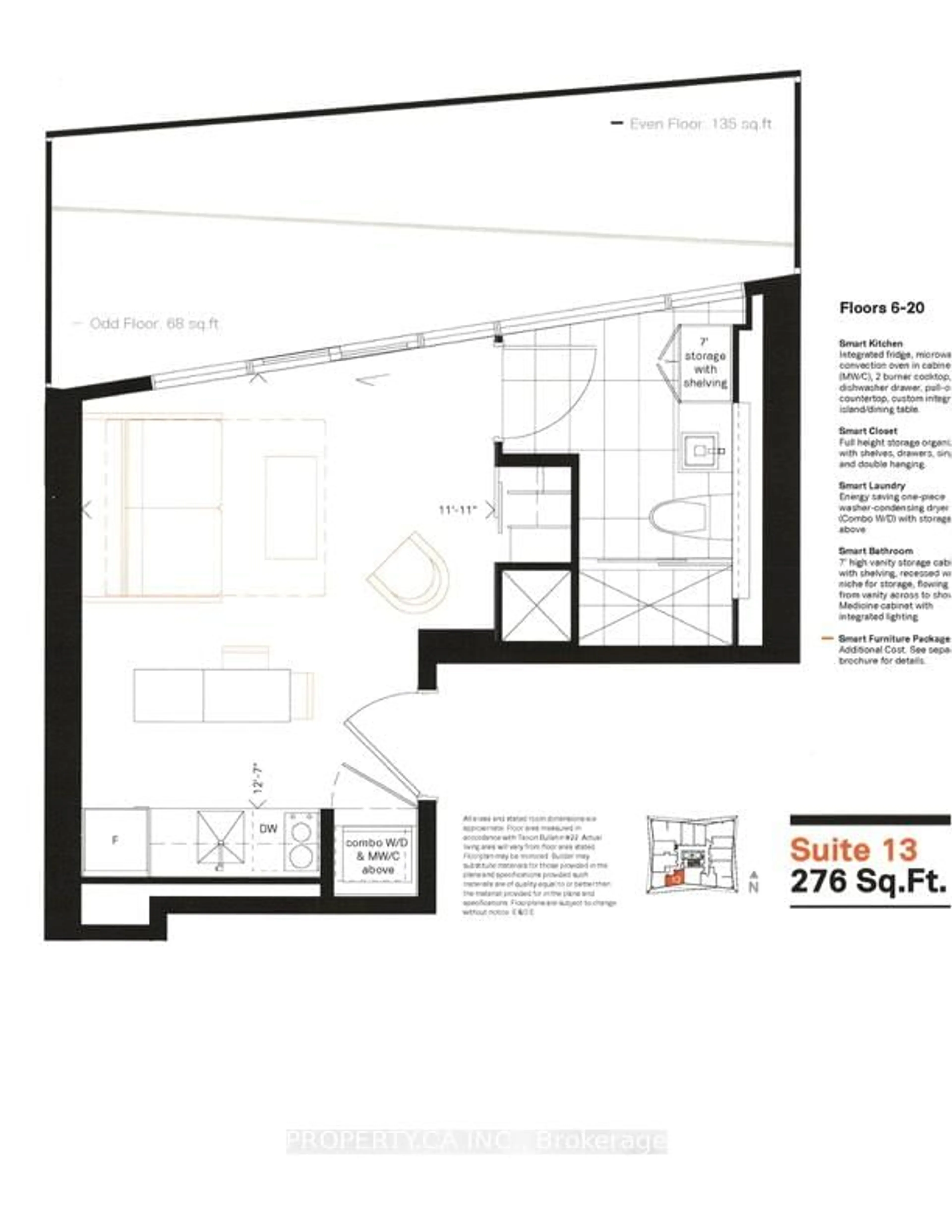 Floor plan for 215 Queen St #1616, Toronto Ontario M5V 0P5
